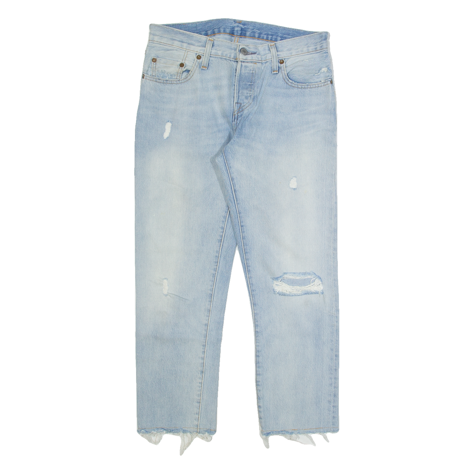 LEVI'S 501 Womens Jeans Blue Regular Straight W30 L25 Refurbished - N/A refurbished available on Cerqular