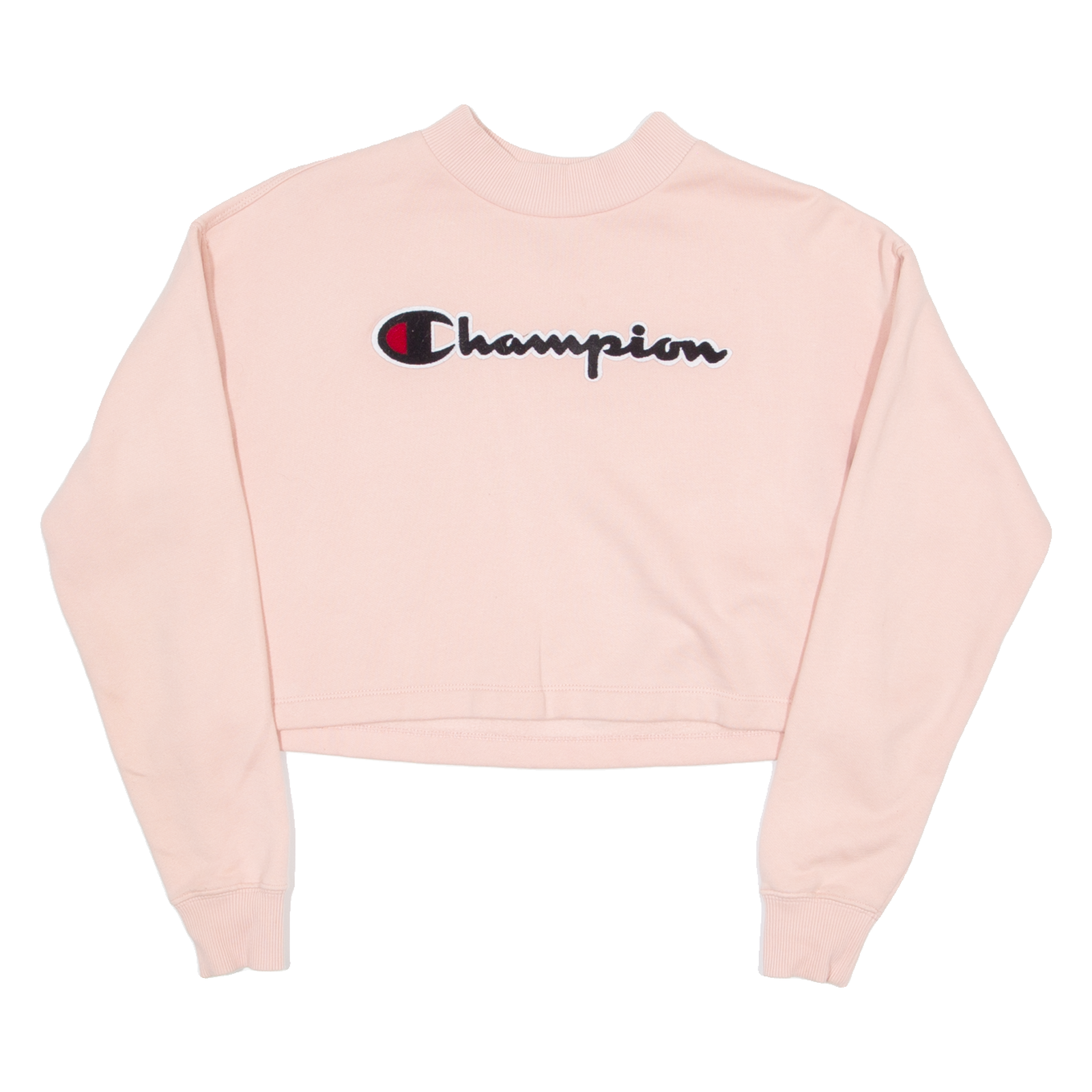 CHAMPION Cropped Womens Sweatshirt Pink Crew Neck S Refurbished - N/A refurbished available on Cerqular