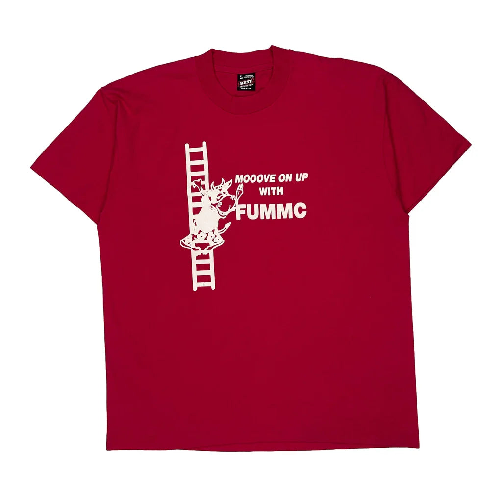 Funmc Fruit Of The Loom T-Shirt - XL Red Cotton Blend Refurbished - Thrifted (note: this is a term often used to describe second- refurbished available on Cerqular