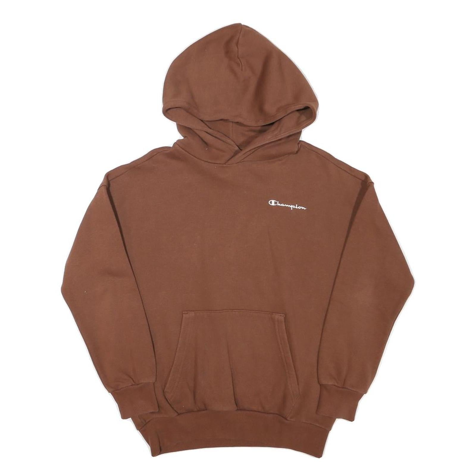CHAMPION Boys Brown Pullover Hoodie M Cotton Blend Casual Warm Sweatshirt Refurbished - N/A refurbished available on Cerqular