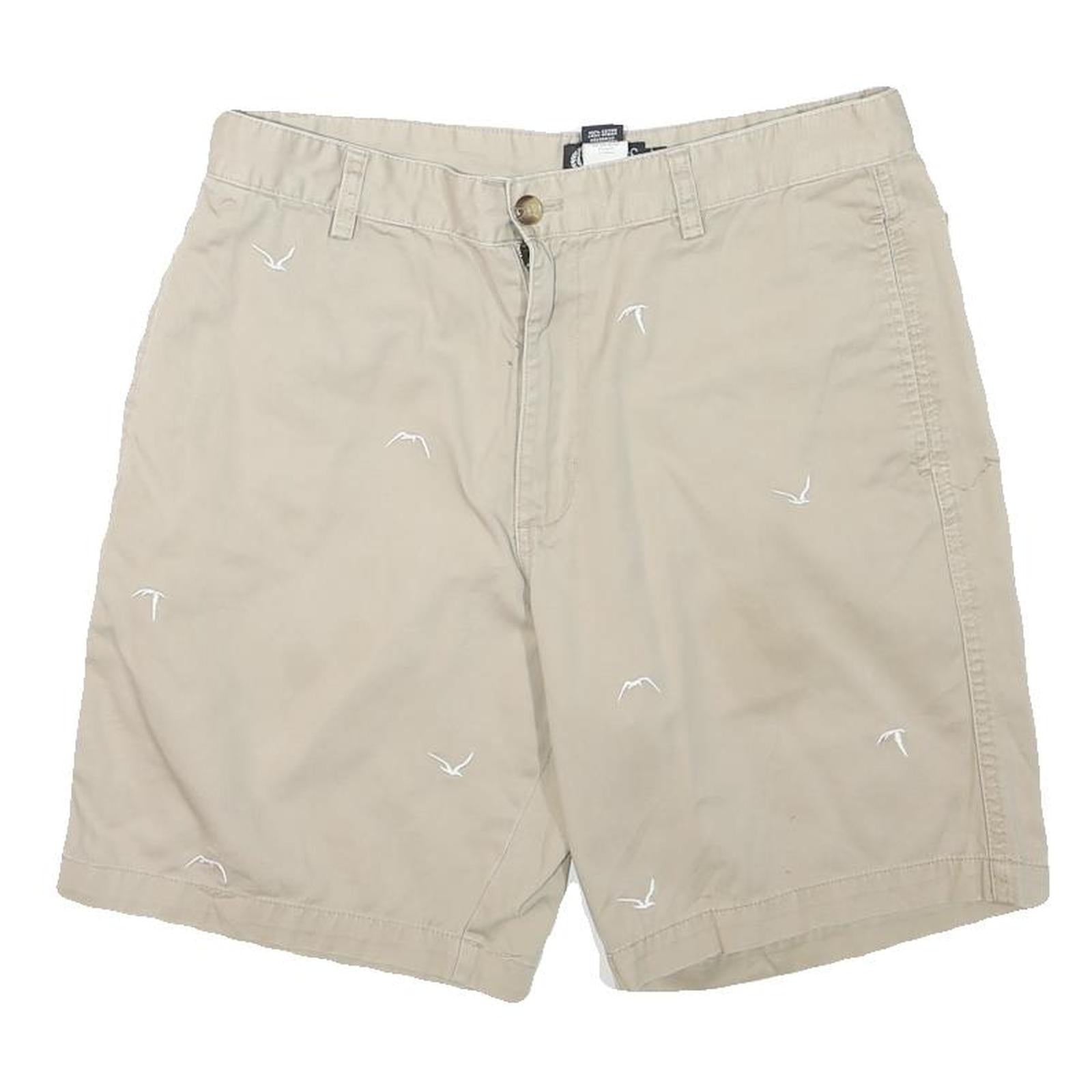 CHAPS Mens Shorts Beige Casual Embroidered Birds L W32 Cotton Blend Refurbished - N/A refurbished available on Cerqular