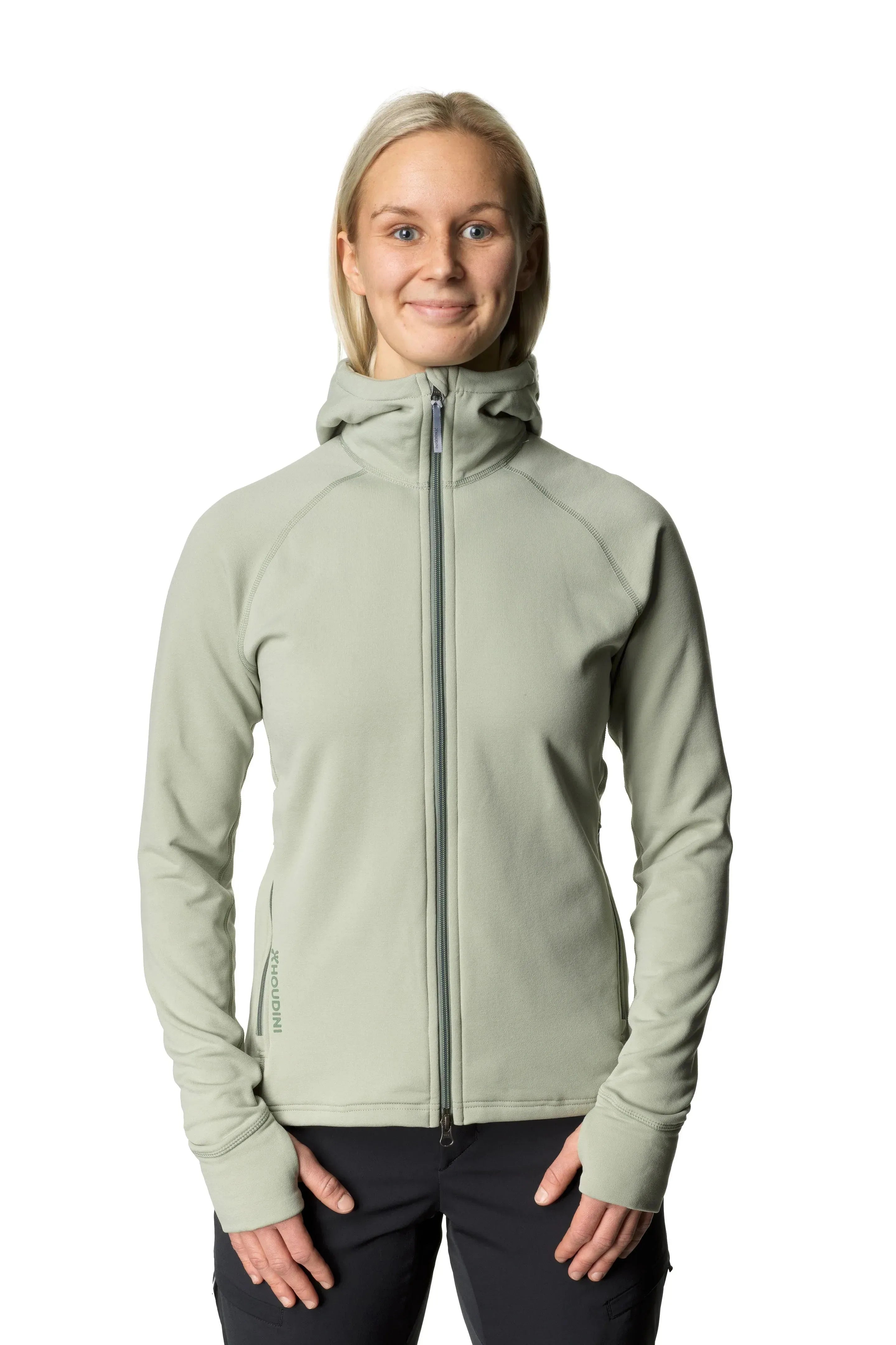 W's Power Houdi | Color: Green Horizon | Size: M Refurbished - Houdini Sportswear refurbished available on Cerqular