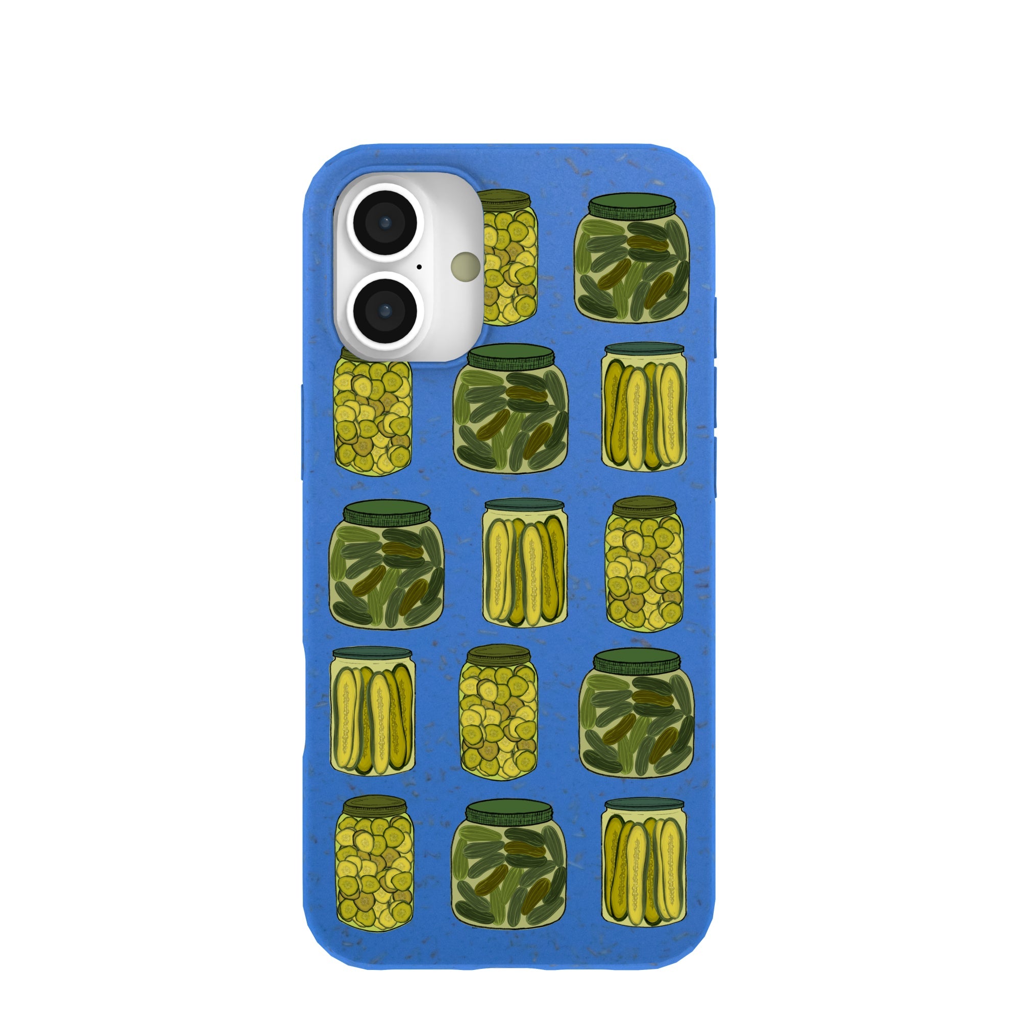Electric Blue Pickling Pickles iPhone 16 Plus Case Refurbished - Pela Case refurbished available on Cerqular