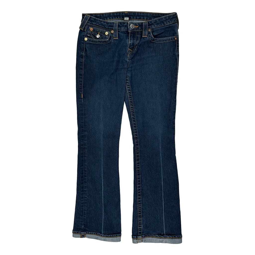 True Religion Boot Cut Jeans - 32W UK 10 Dark Wash Cotton Refurbished - Thrifted (note: this is a term often used to describe second- refurbished available on Cerqular