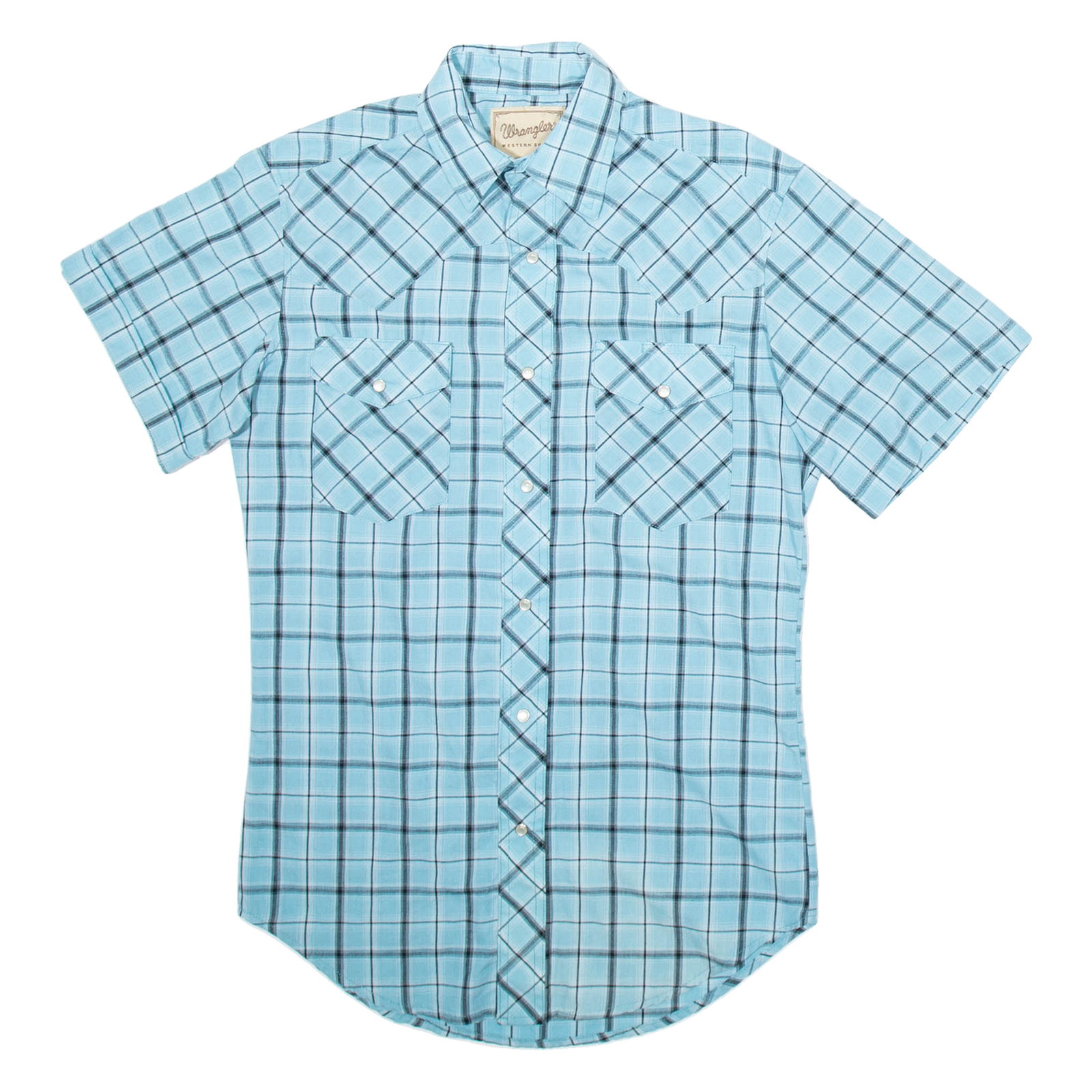 WRANGLER Mens Shirt Blue Check S Refurbished - N/A refurbished available on Cerqular