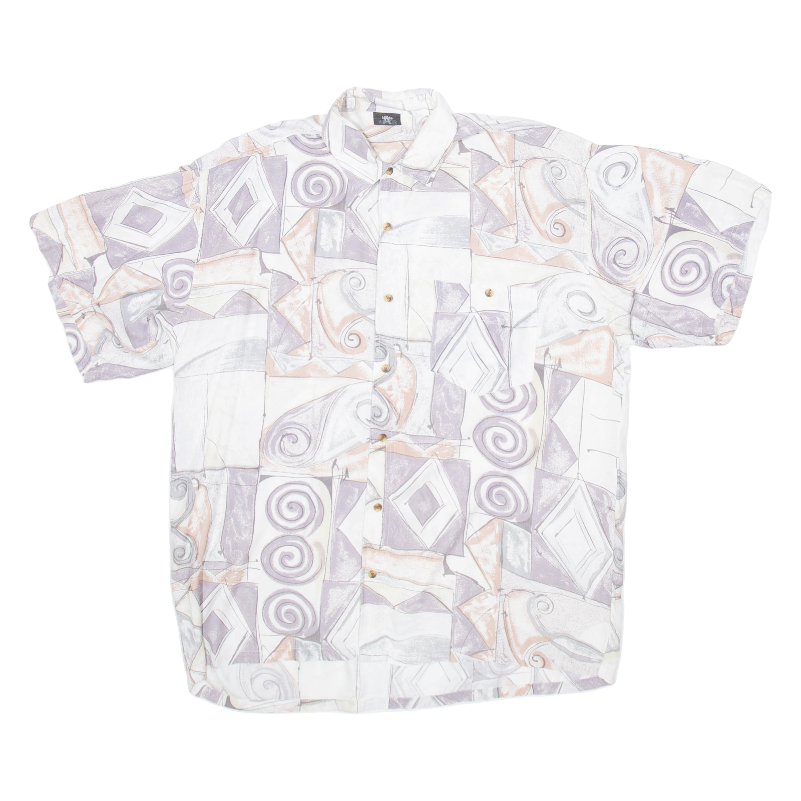 MODE MONSTER Mens Shirt Grey Crazy Pattern L Refurbished - N/A refurbished available on Cerqular