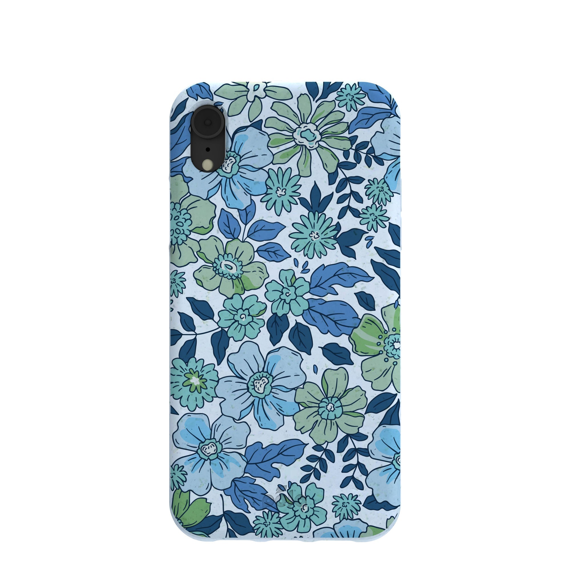 Powder Blue Liberty Florals iPhone XR Case Refurbished - Pela Case refurbished available on Cerqular