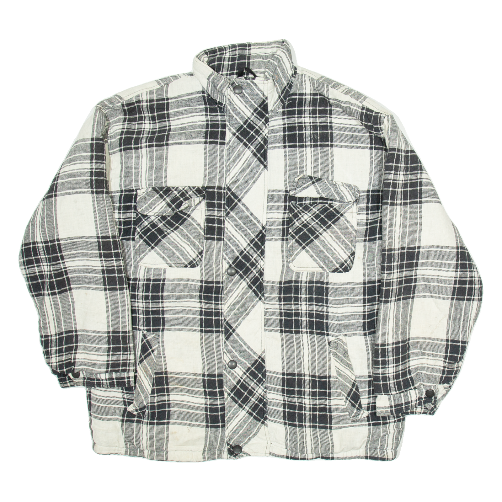 NOBLESSIMO Mens Lumberjack Jacket White Check M Refurbished - N/A refurbished available on Cerqular