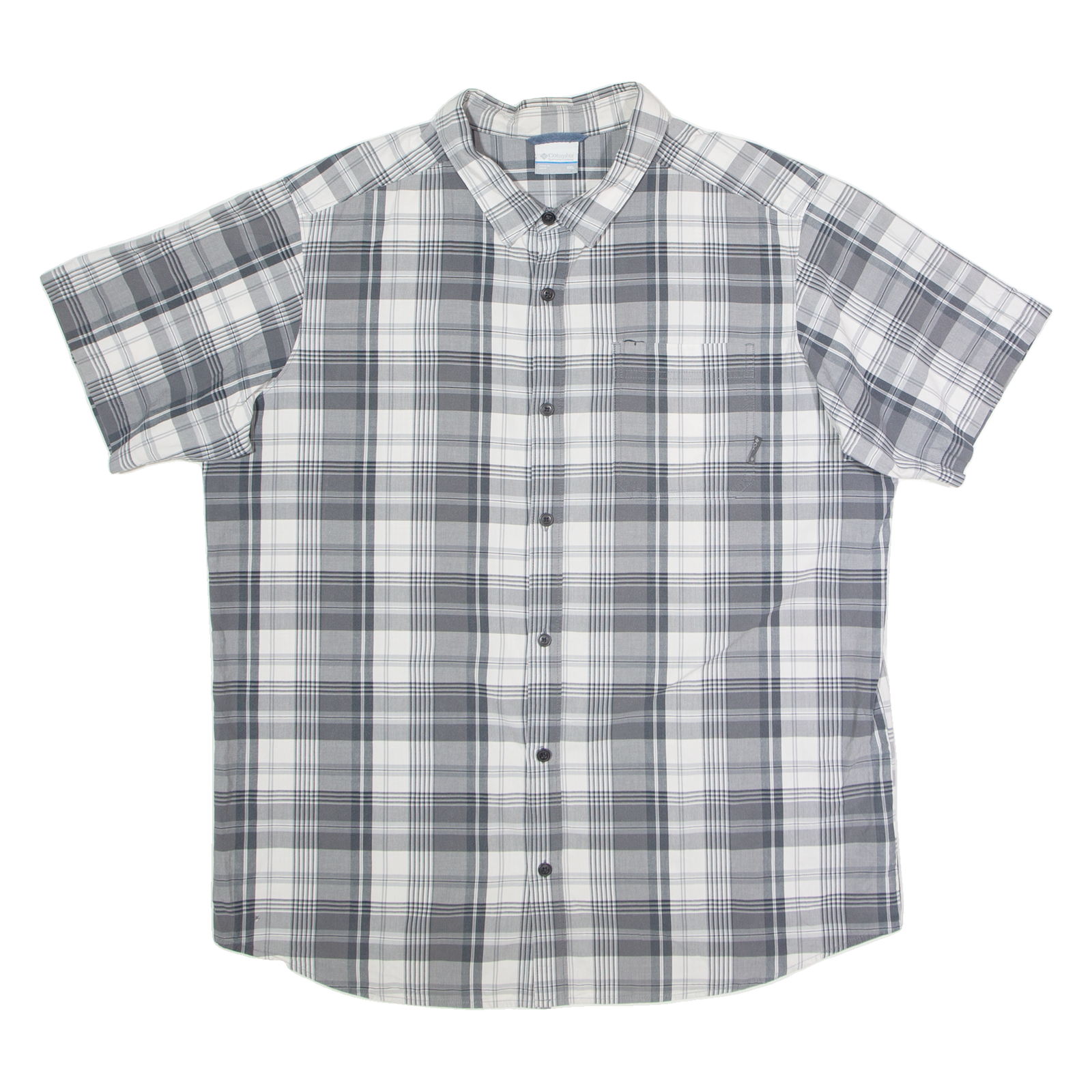 COLUMBIA Mens Shirt Grey Check 2XL Refurbished - N/A refurbished available on Cerqular