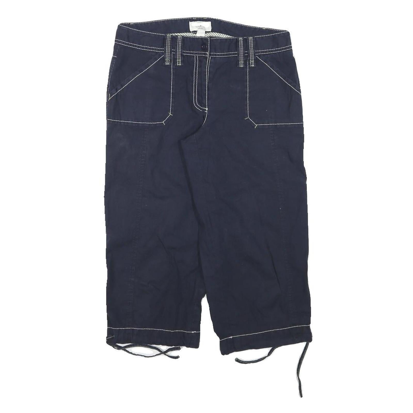 Buy LOFT Womens Navy Blue Cotton Blend Casual Shorts M W28 Drawstring Detail Refurbished - $15.59 LOFT Womens Navy Blue Cotton Blend Casual Shorts M W28 Drawstring Detail Refurbished - N/A refurbished available on Cerqular
