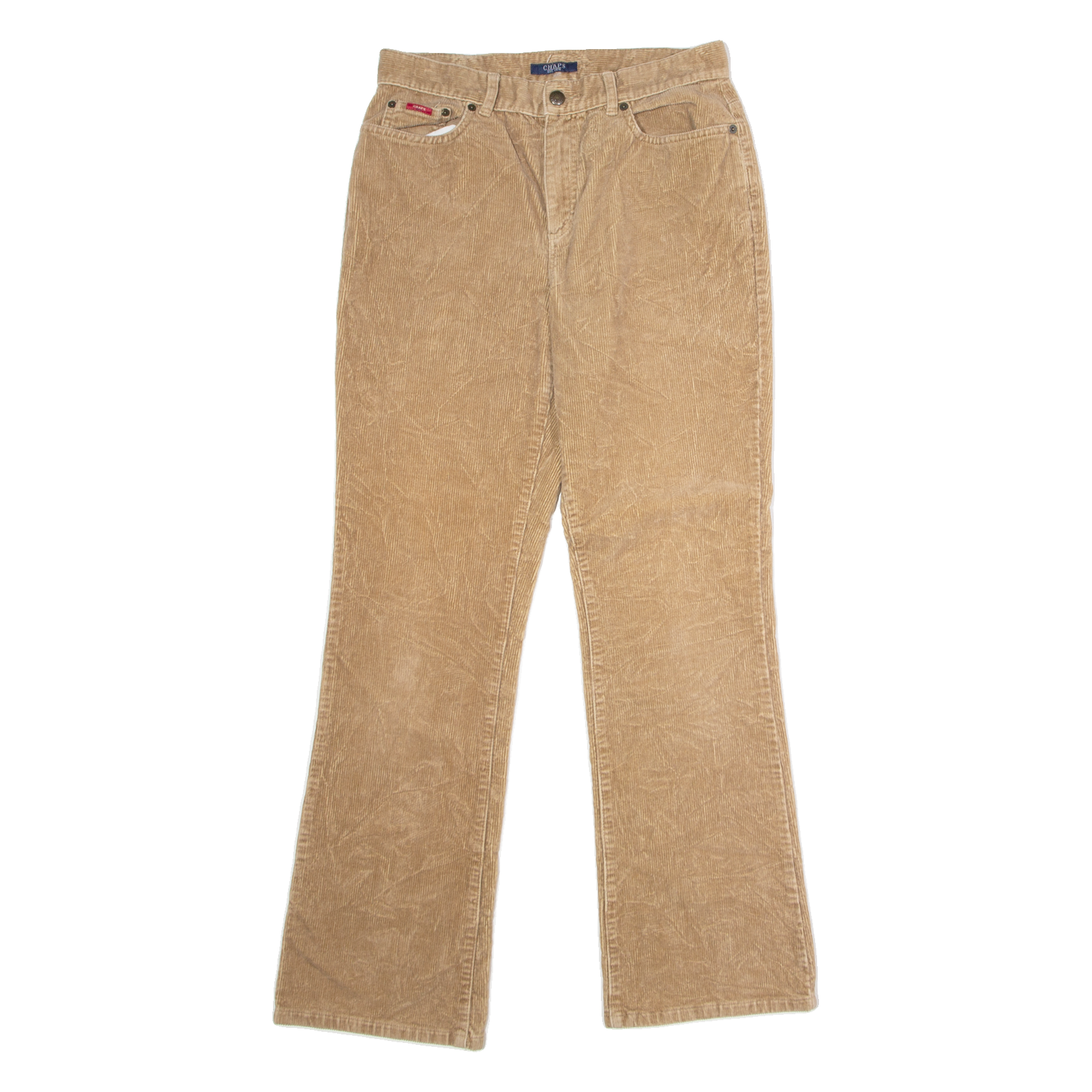 CHAPS Womens Corduroy Trousers Beige Regular Flared W30 L31 Refurbished - N/A refurbished available on Cerqular