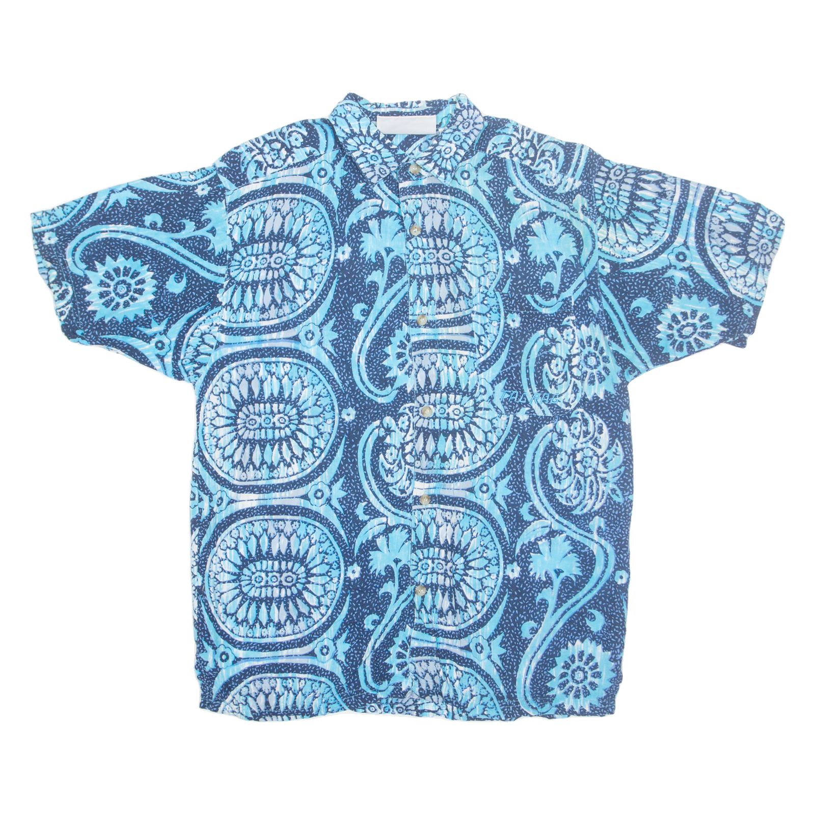 TAGRAG Mens Hawaiian Shirt Blue Crazy Pattern M Refurbished - N/A refurbished available on Cerqular