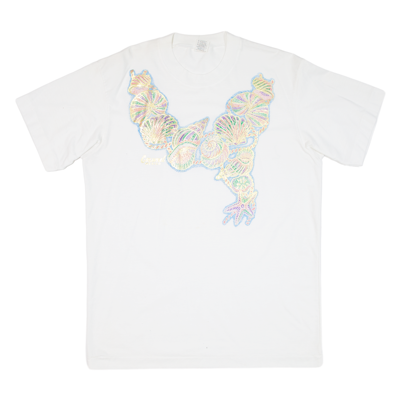 CARIBBEAN TROPIC Shells Womens T-Shirt White XL Refurbished - N/A refurbished available on Cerqular
