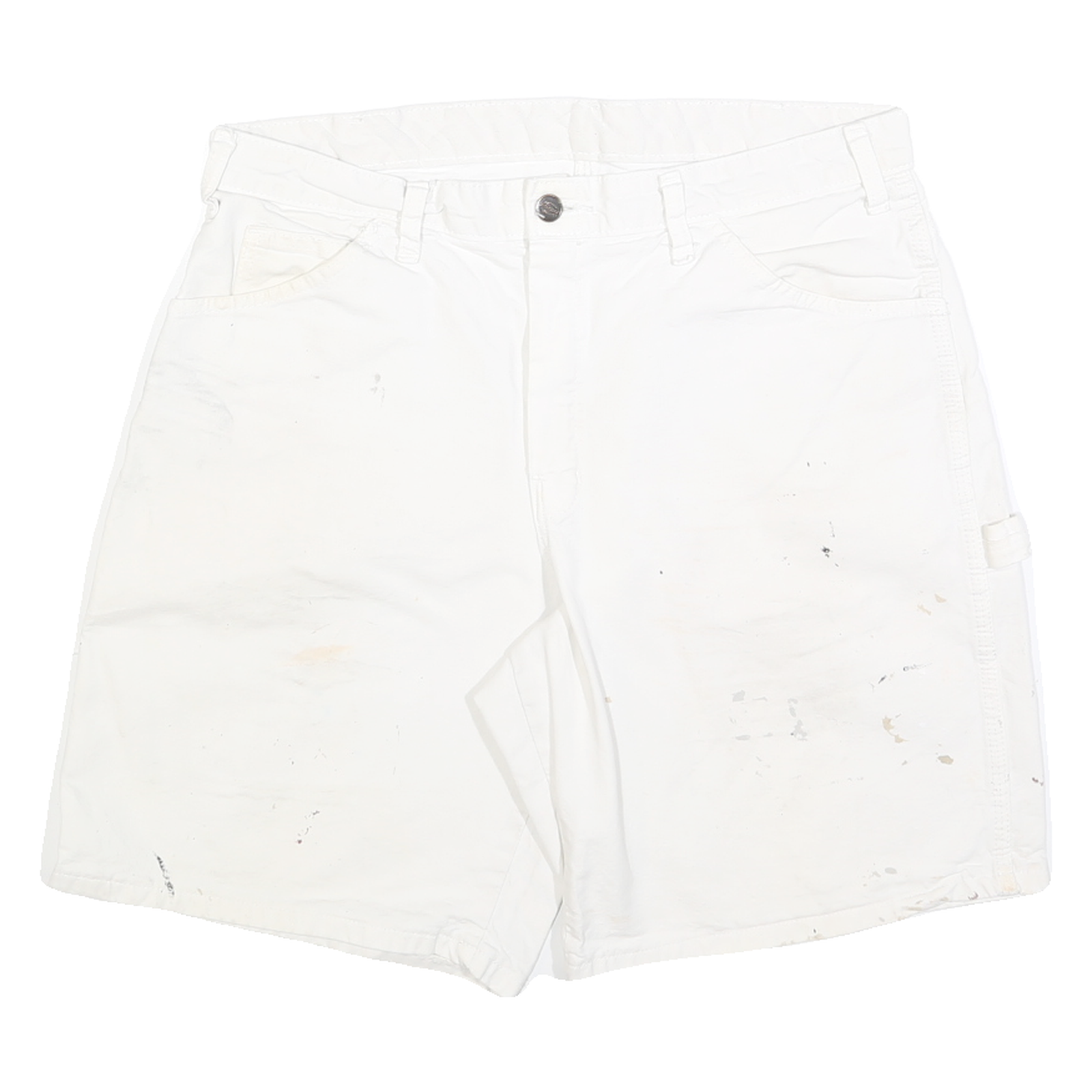 DICKIES Womens Shorts White Casual Classic L W34 Workwear Utility Cotton Blend Refurbished - N/A refurbished available on Cerqular