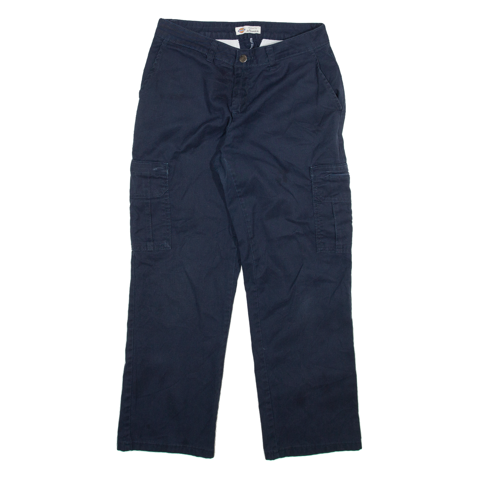 DICKIES Cargo Womens Trousers Blue Regular Straight W27 L27 Refurbished - N/A refurbished available on Cerqular