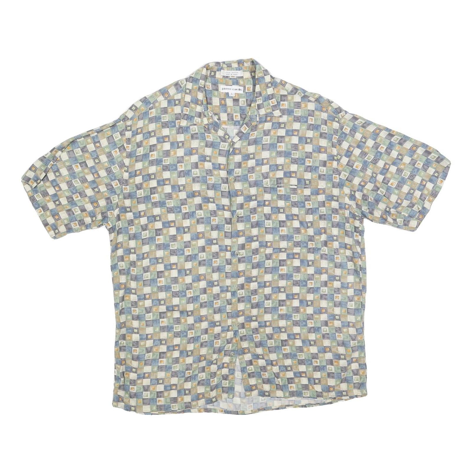 Buy PIERRE CARDIN Mens Blue Beige Checked Rayon Shirt L Short Sleeve Lightweight Refurbished - $33.79 PIERRE CARDIN Mens Blue Beige Checked Rayon Shirt L Short Sleeve Lightweight Refurbished - N/A refurbished available on Cerqular