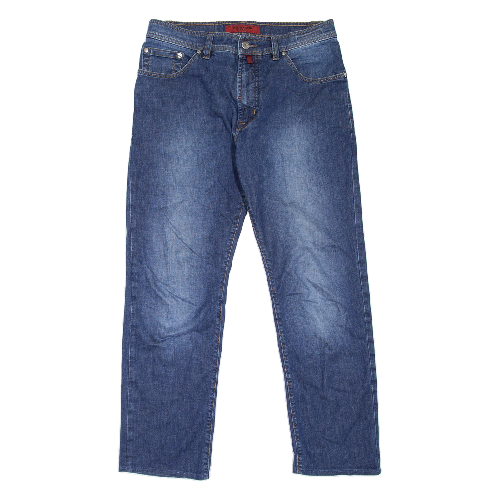 PIERRE CARDIN Deauville Mens Jeans Blue Regular Straight Stone Wash W30 L27 Refurbished - N/A refurbished available on Cerqular