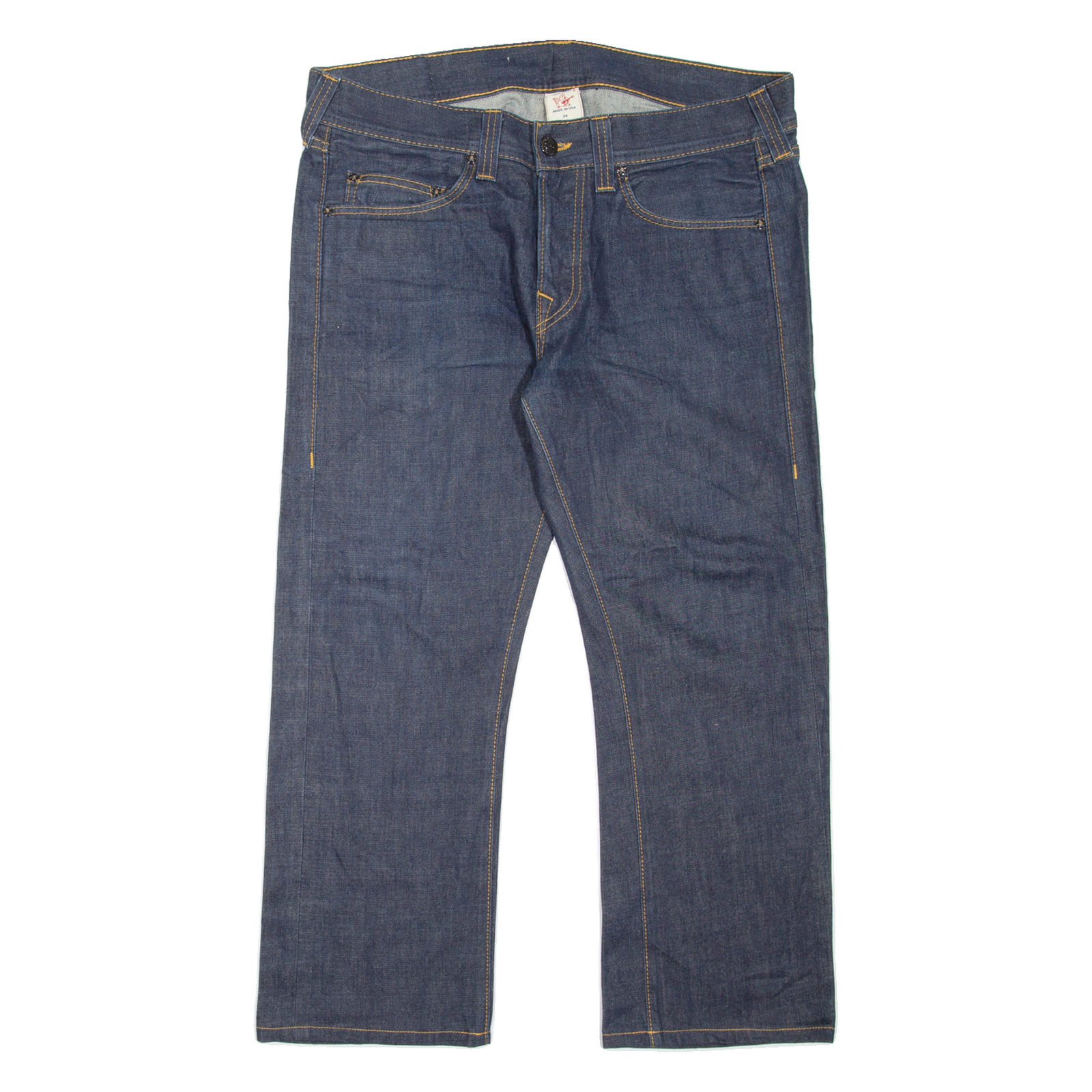 TRUE RELIGION Mens Jeans Blue Regular Straight W38 L26 Refurbished - N/A refurbished available on Cerqular