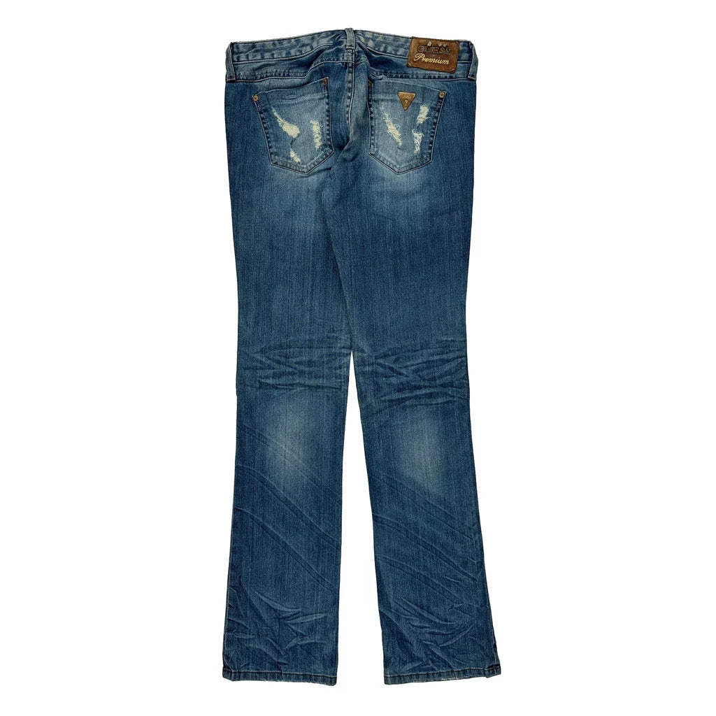 Buy Guess Jeans - 31W UK 10 Blue Cotton Refurbished - $60.29 Guess Jeans - 31W UK 10 Blue Cotton Refurbished - Thrifted (note: this is a term often used to describe second- refurbished available on Cerqular
