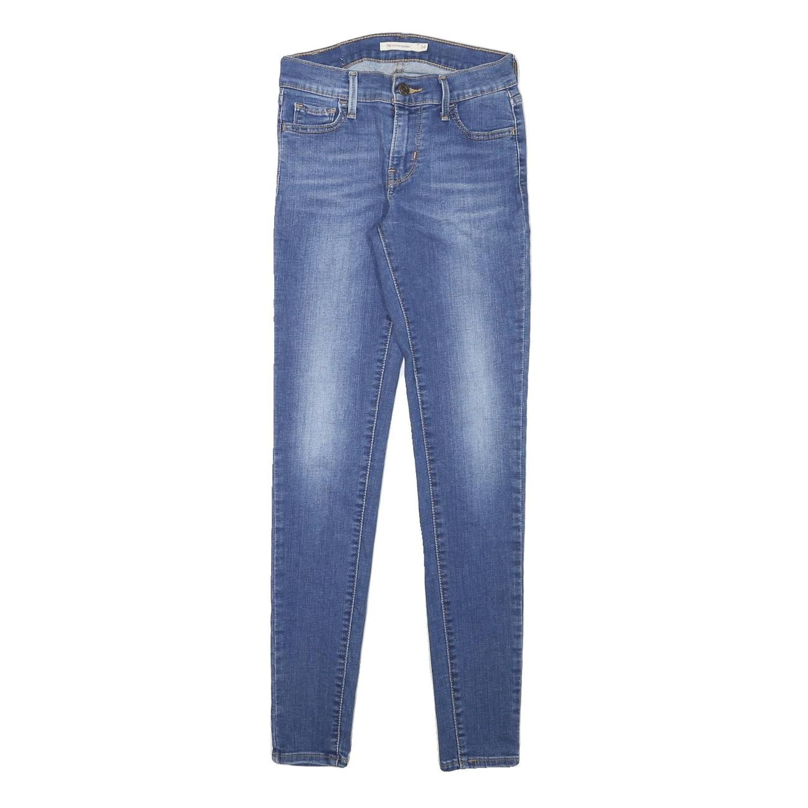 LEVI'S Womens Jeans Blue Slim Skinny Denim Medium W23 L29 Classic Zip Pocket Refurbished - N/A refurbished available on Cerqular