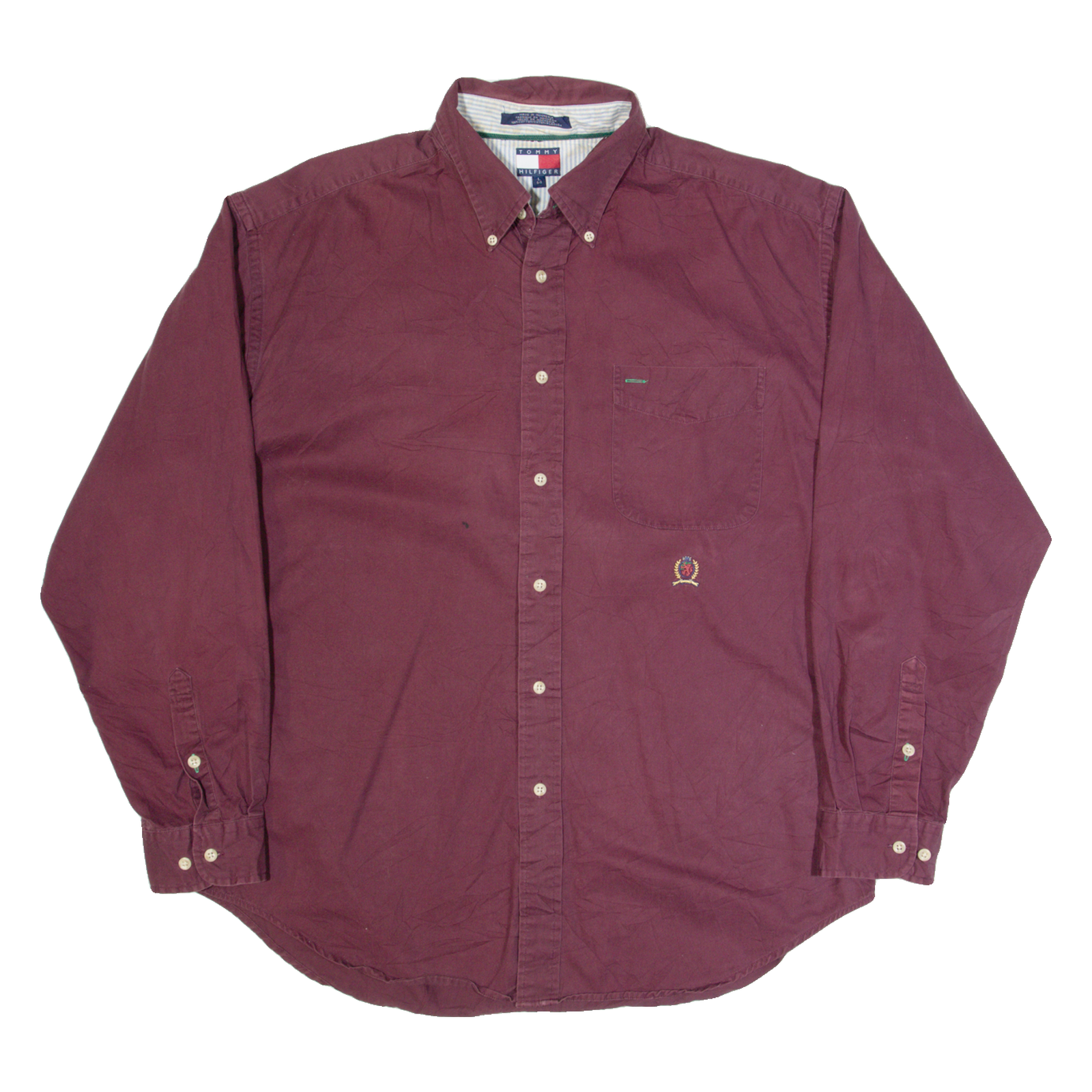 Buy TOMMY HILFIGER Mens Plain Shirt Maroon 90s Long Sleeve L Refurbished - $28.59 TOMMY HILFIGER Mens Plain Shirt Maroon 90s Long Sleeve L Refurbished - N/A refurbished available on Cerqular