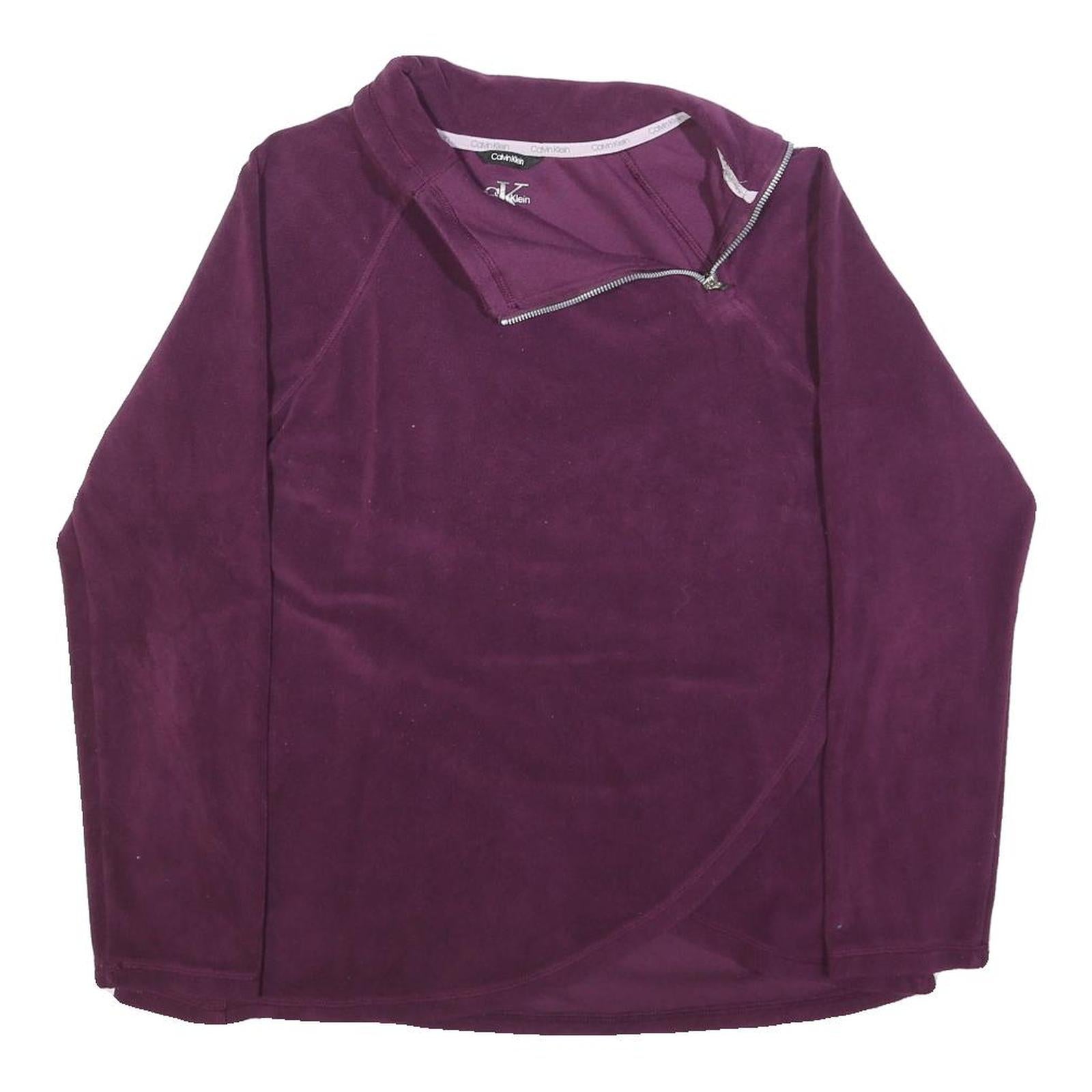 CALVIN KLEIN JEANS Womens Purple Pullover Plain Crew Neck Basic Knit M Casual Refurbished - N/A refurbished available on Cerqular