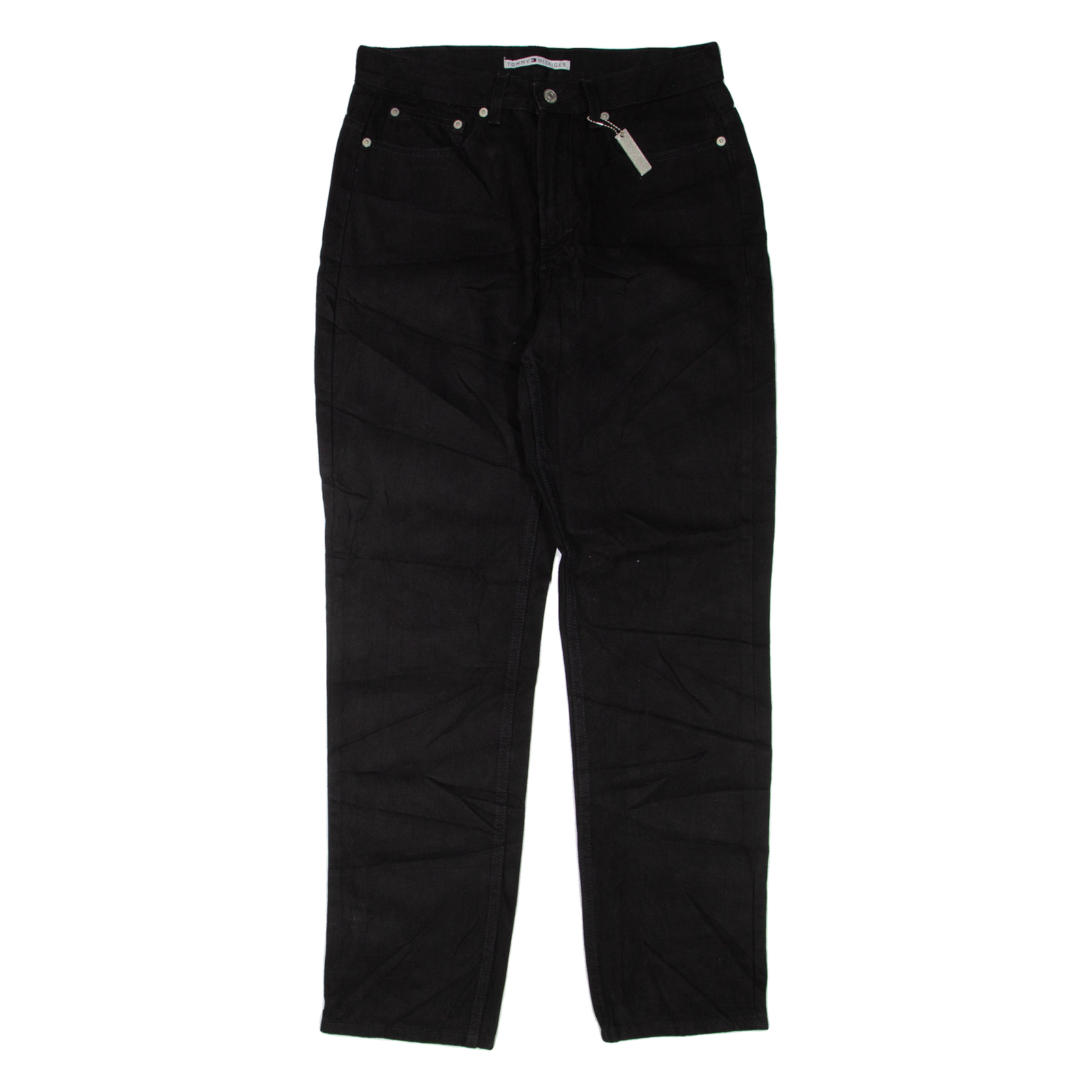 TOMMY HILFIGER Womens Jeans Black Regular Tapered W30 L32 Refurbished - N/A refurbished available on Cerqular