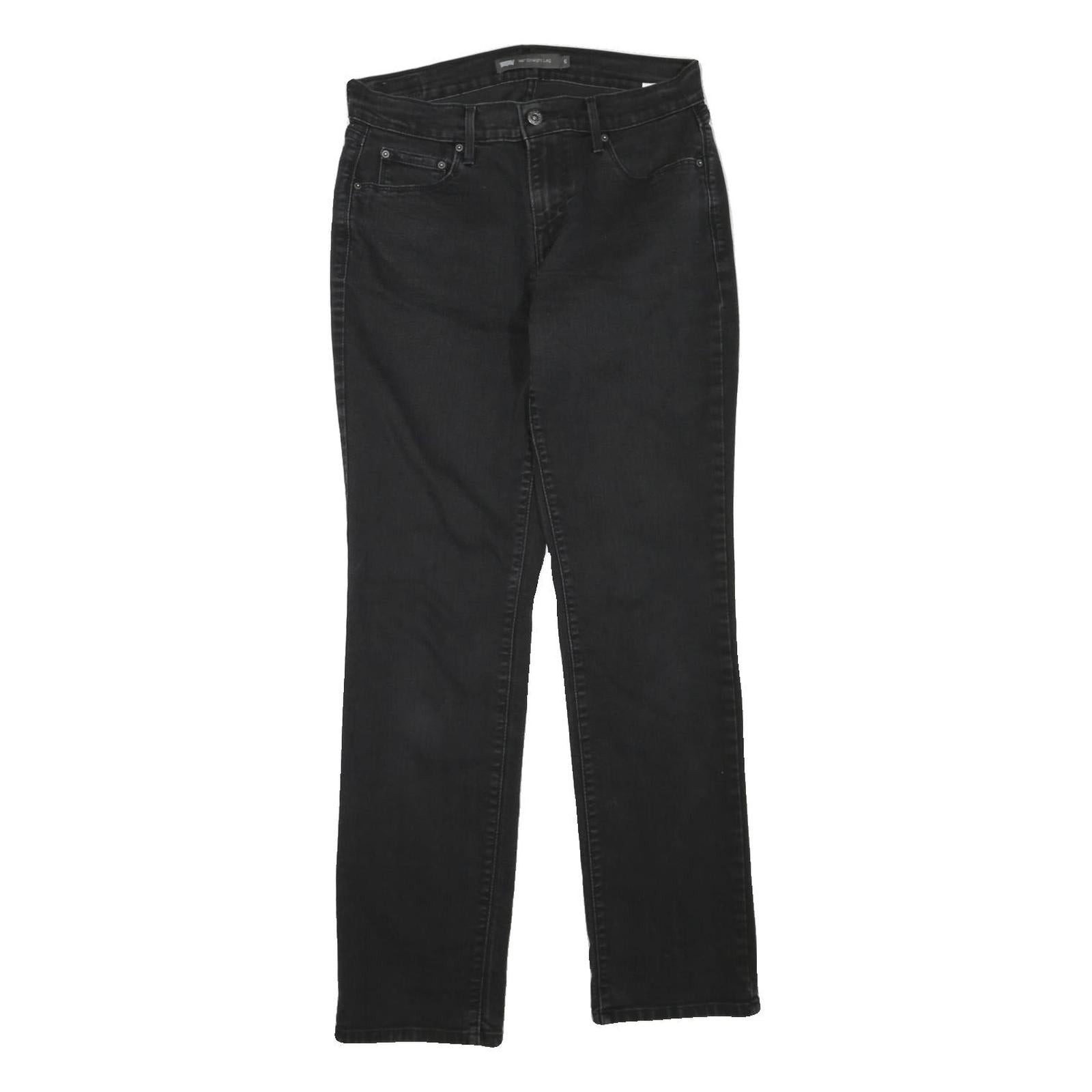 LEVI'S 505 Womens Jeans Black Regular Straight Denim Medium W30 L32 Zip Refurbished - N/A refurbished available on Cerqular