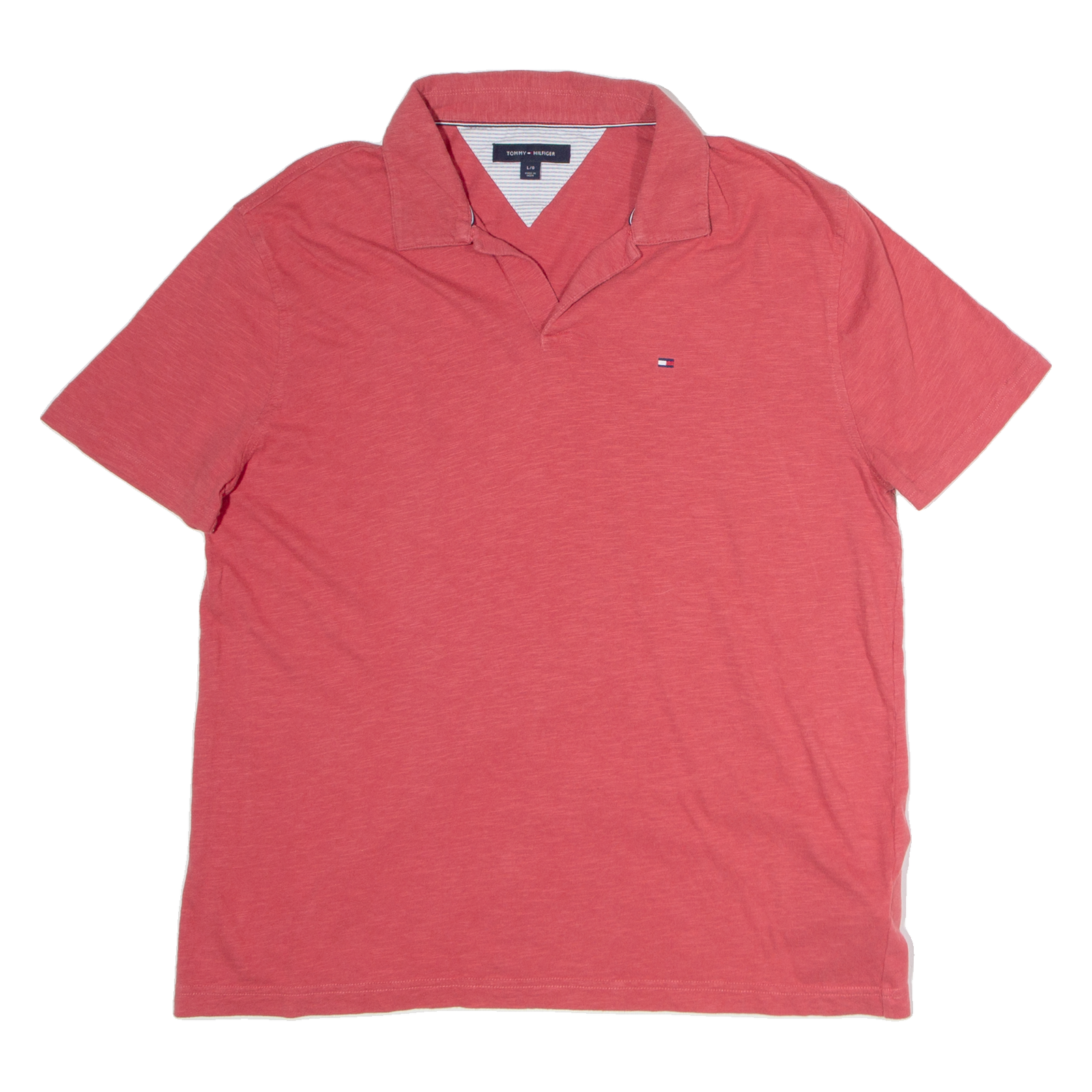 TOMMY HILFIGER Mens Polo Shirt Red L Refurbished - N/A refurbished available on Cerqular