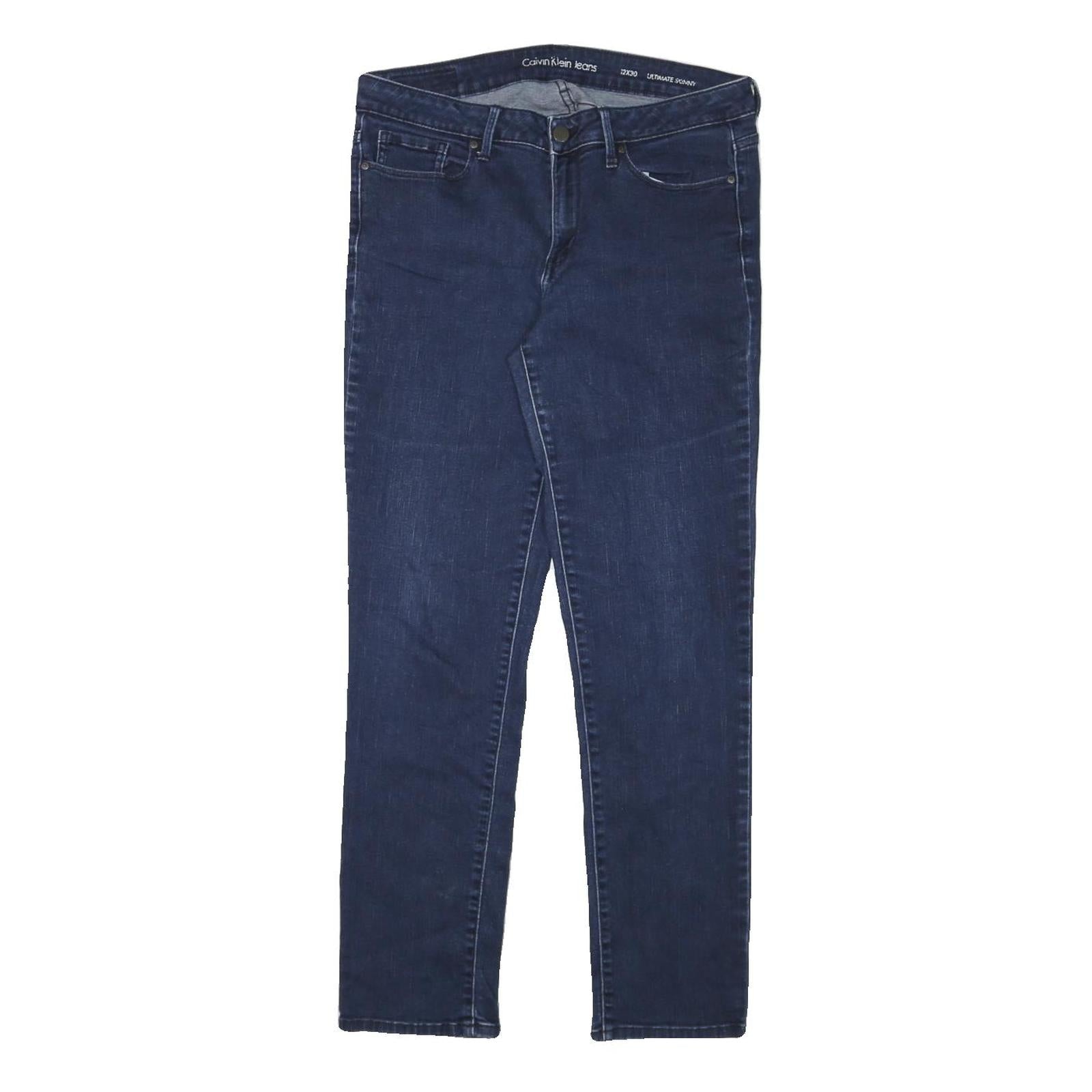 CALVIN KLEIN JEANS Womens Slim Blue Denim Regular Fit Skinny Jeans W31 L28 Refurbished - N/A refurbished available on Cerqular