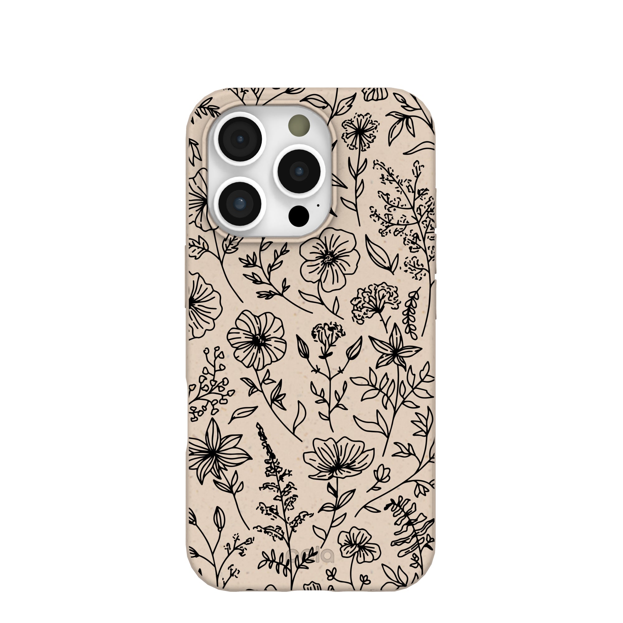 Seashell Wild Flower iPhone 16 Pro Case Refurbished - Pela Case refurbished available on Cerqular