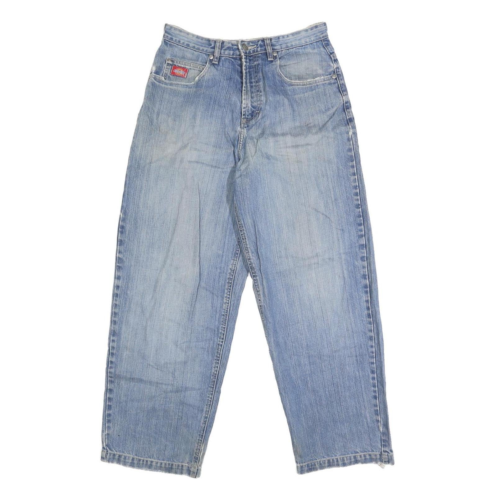 DICKIES Mens Regular Blue Denim Jeans W30 L28 Classic Cotton Blend Zip Refurbished - N/A refurbished available on Cerqular