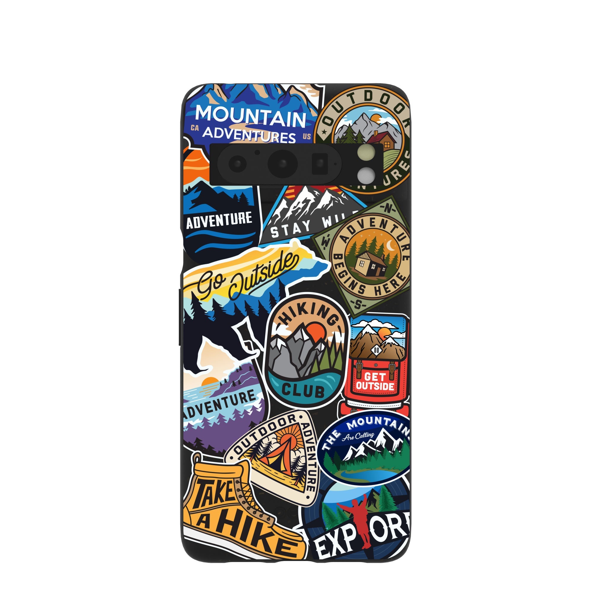 Black Trail Stickers Google Pixel 8 Pro Case Refurbished - Pela Case refurbished available on Cerqular