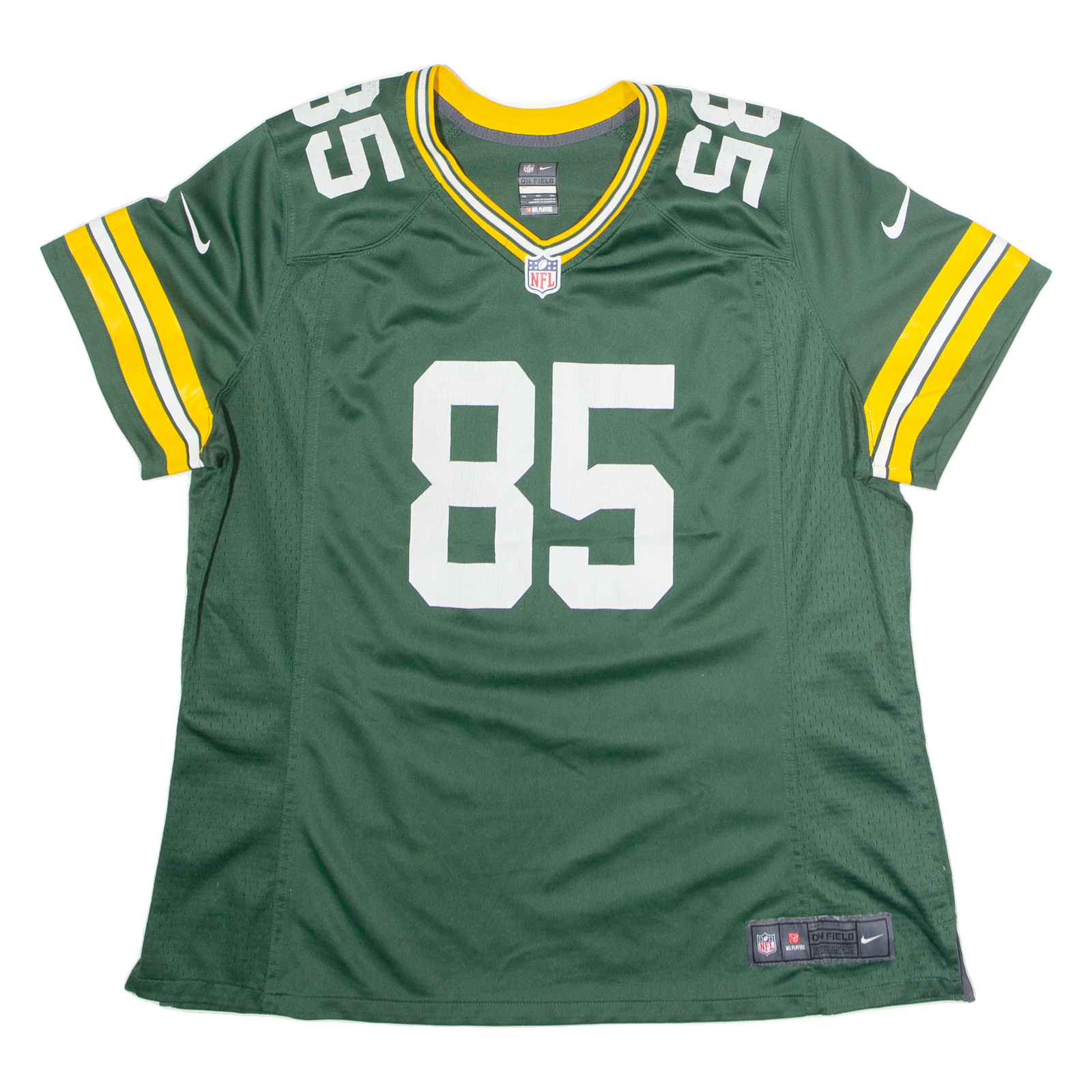 NIKE Green Bay Packers Home #85 Tonyan Womens Jersey Green USA V-Neck 2XL Refurbished - N/A refurbished available on Cerqular