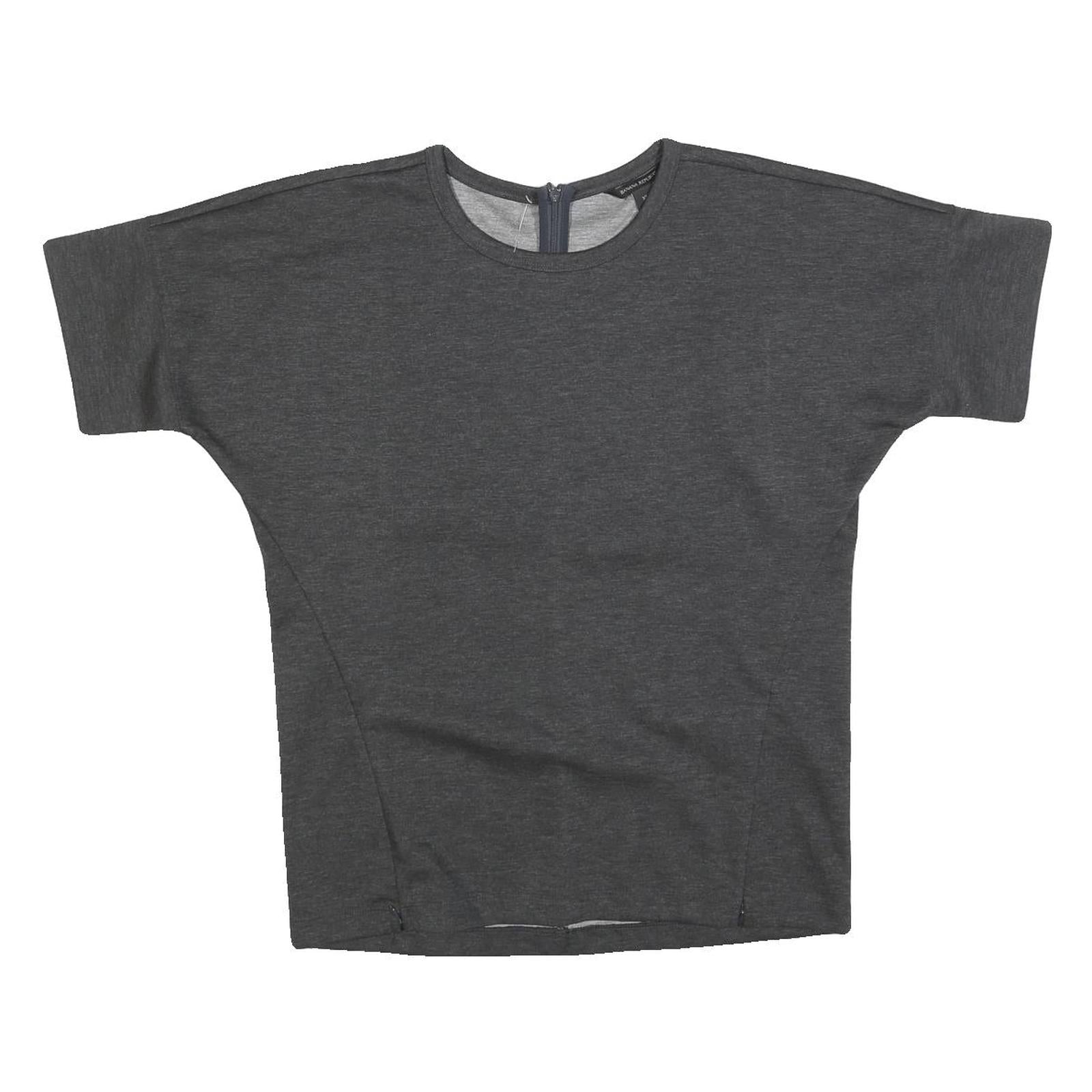 BANANA REPUBLIC Womens Grey Basic Top Short Sleeve Round Neck XS Casual Cotton Refurbished - N/A refurbished available on Cerqular