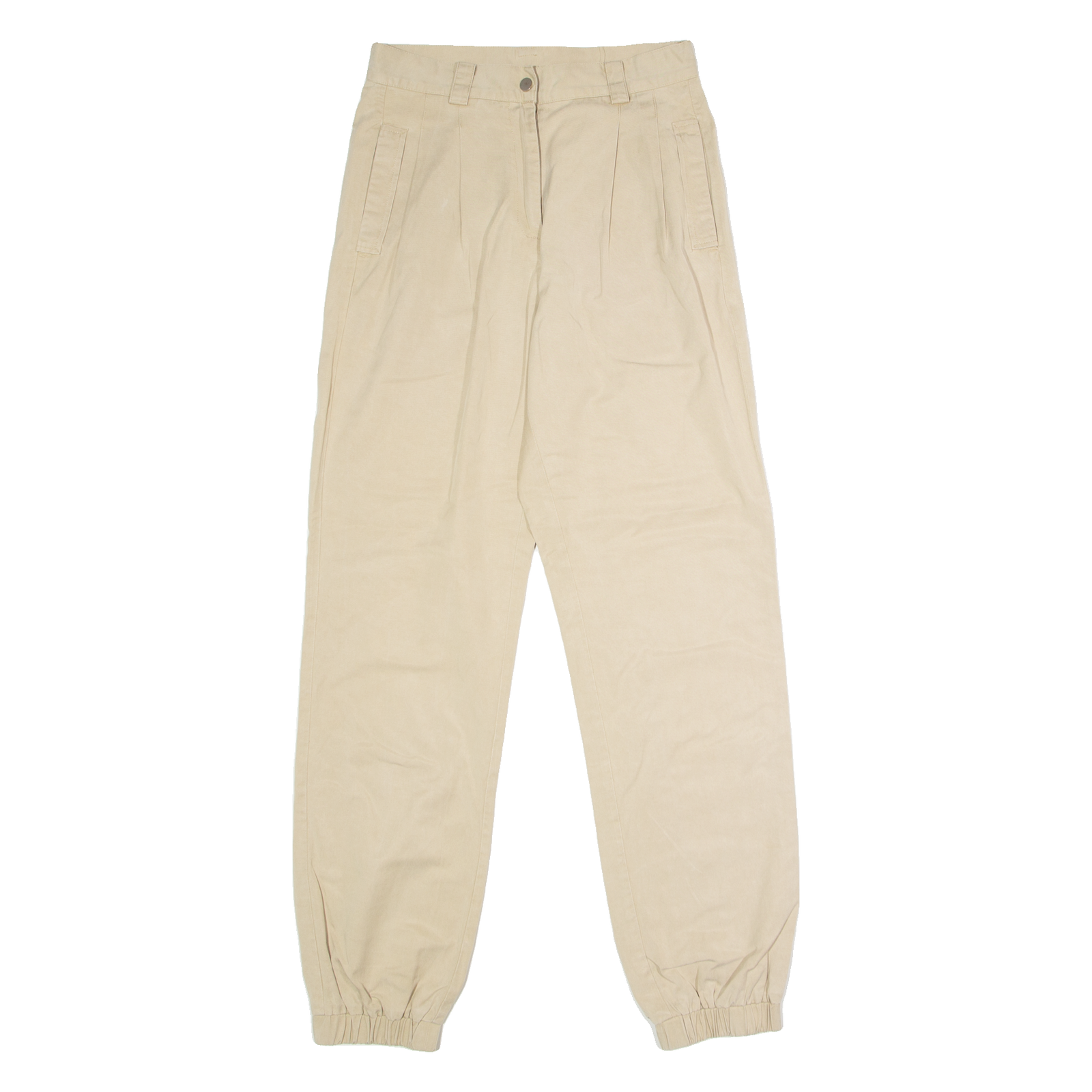 GUIDO MARIA KRETSCHMER Cuffed Womens Trousers Beige Regular Straight W28 L31 Refurbished - N/A refurbished available on Cerqular