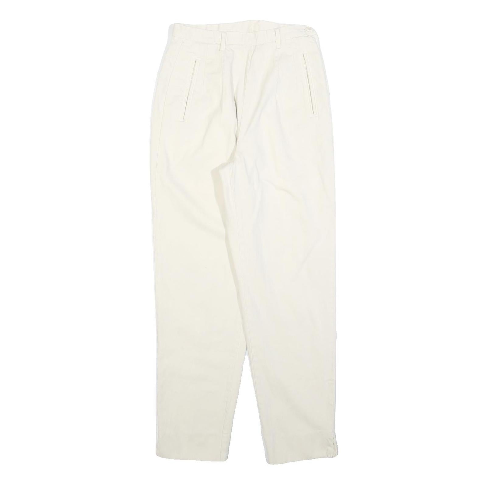 Buy Womens Cotton Cream Regular Fit Straight Leg Trousers W26 L28 Zip Closure Refurbished - $23.39 Womens Cotton Cream Regular Fit Straight Leg Trousers W26 L28 Zip Closure Refurbished - N/A refurbished available on Cerqular