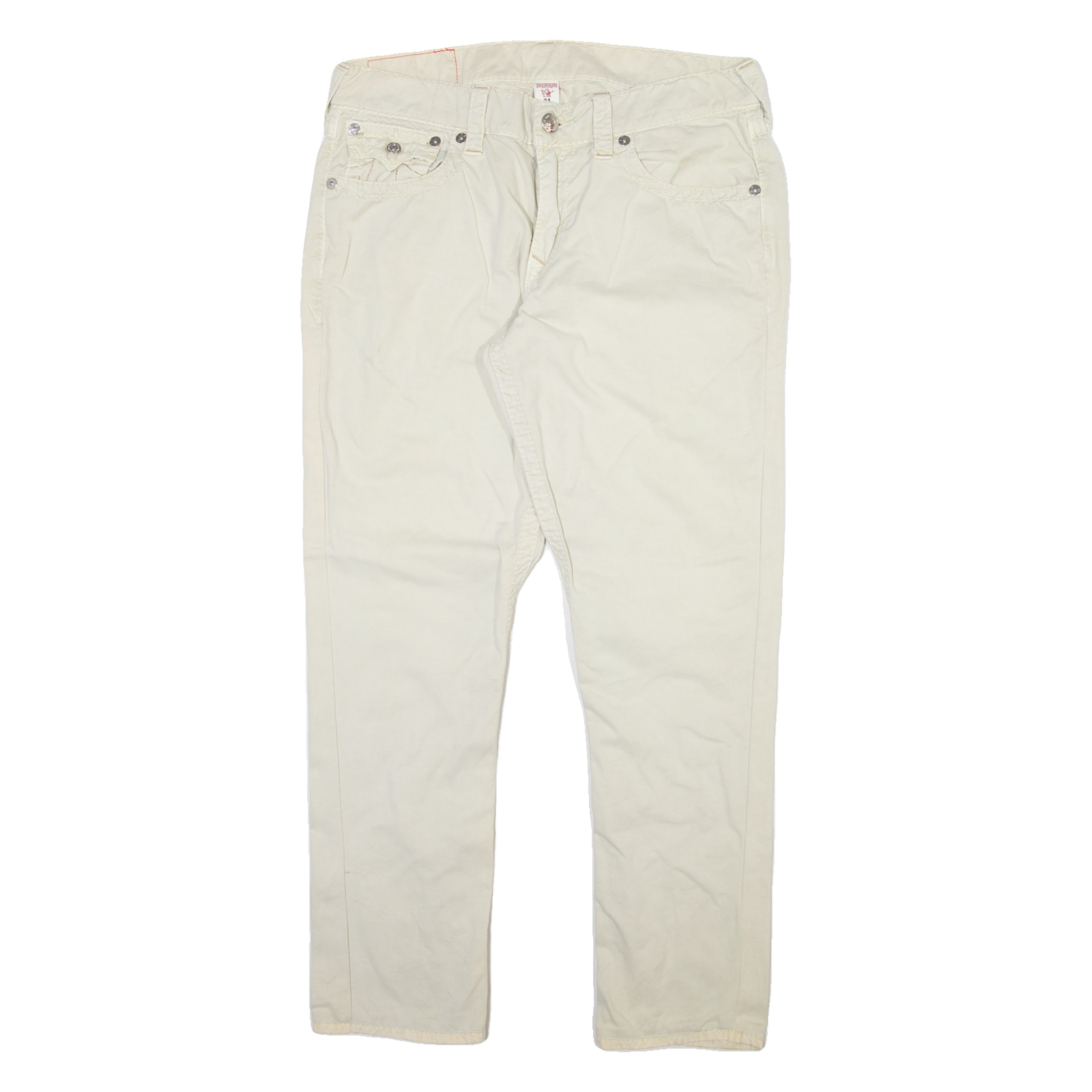 TRUE RELIGION Mens Trousers Cream Slim Tapered W34 L29 Refurbished - N/A refurbished available on Cerqular