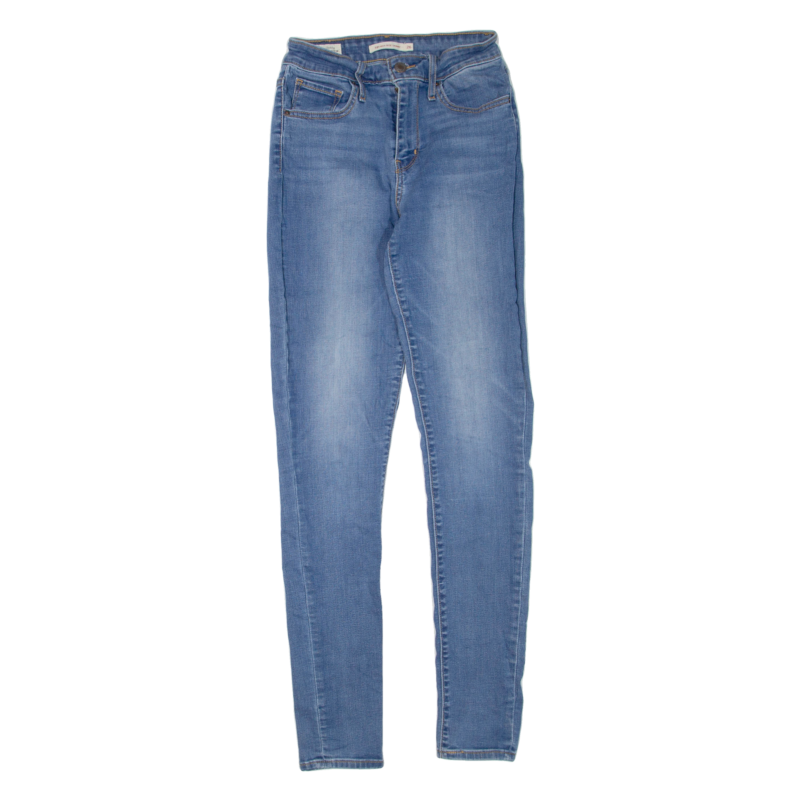 LEVI'S 721 High Rise Womens Jeans Blue Regular Skinny W26 L32 Refurbished - N/A refurbished available on Cerqular