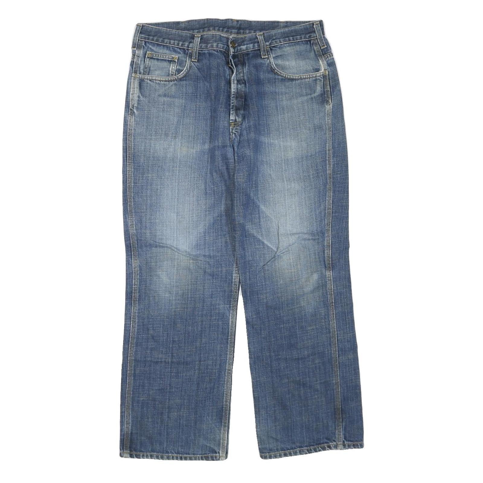 CARHARTT Womens Jeans Blue Regular Straight Denim Medium W36 L30 Durable Refurbished - N/A refurbished available on Cerqular