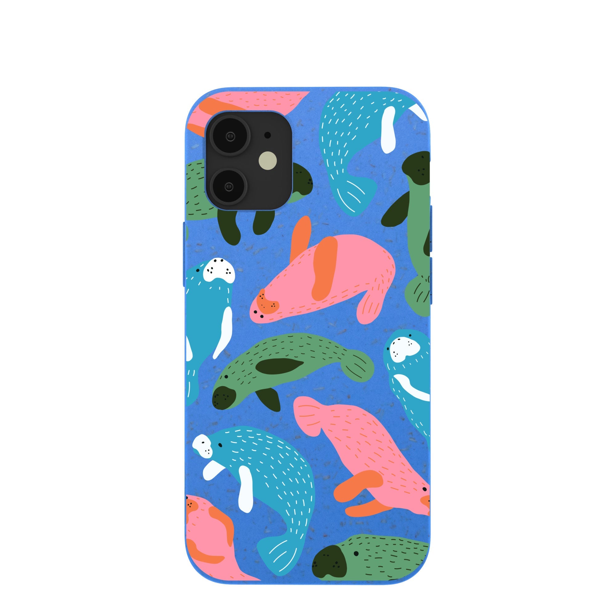 Buy Electric Blue Sea Cows iPhone 12 Mini Case Refurbished - $52.00 Electric Blue Sea Cows iPhone 12 Mini Case Refurbished - Pela Case refurbished available on Cerqular