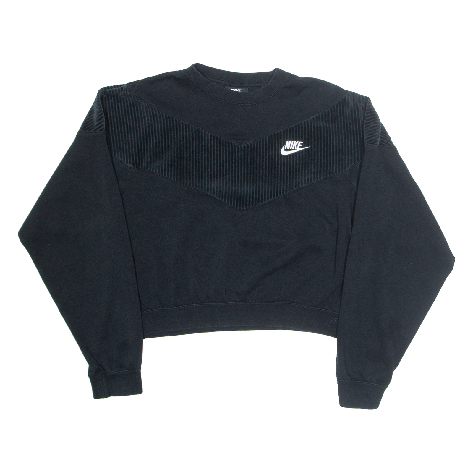 Buy NIKE Cropped Womens Sweatshirt Black XS Refurbished - $31.19 NIKE Cropped Womens Sweatshirt Black XS Refurbished - N/A refurbished available on Cerqular