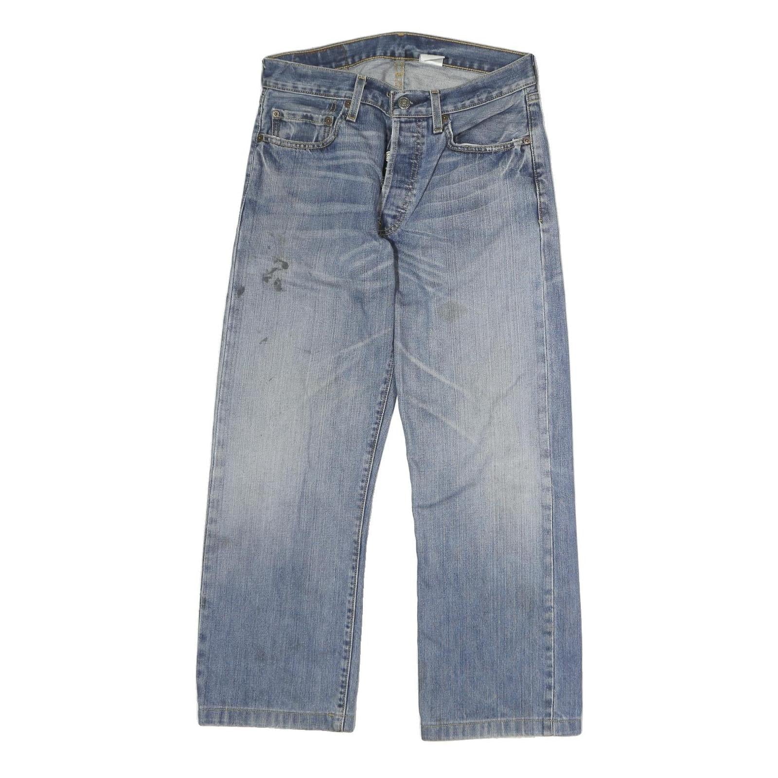 LEVI'S 501 Mens Jeans Blue Regular Straight Denim Medium W32 L27 Classic Button Refurbished - N/A refurbished available on Cerqular