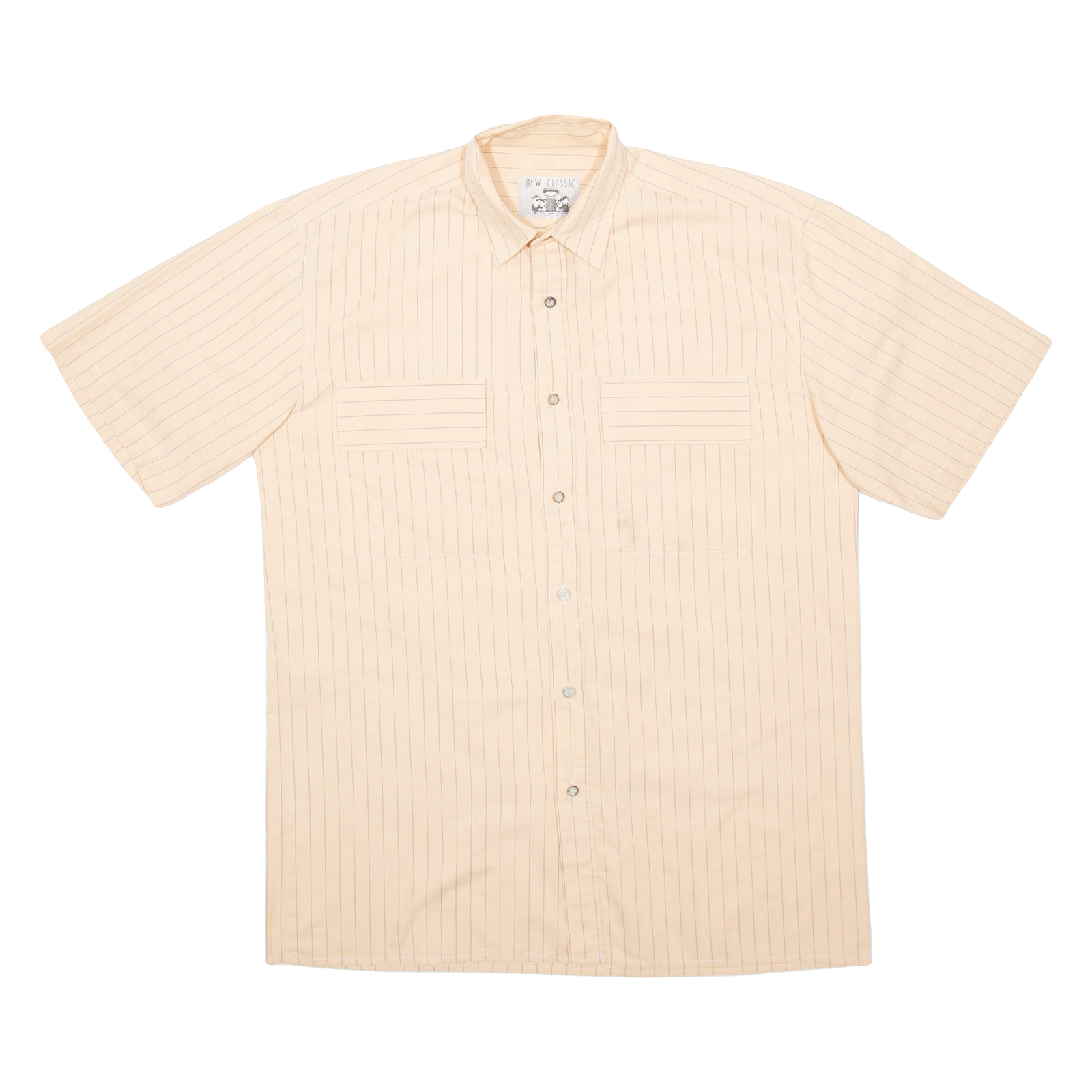 NEW CLASSIC Mens Shirt Orange Striped M Refurbished - N/A refurbished available on Cerqular