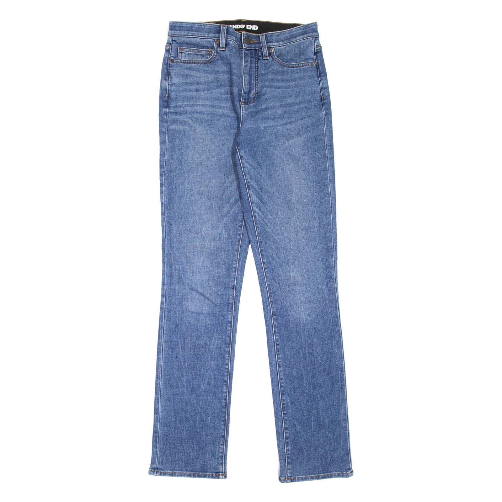 LANDS END Womens Jeans Blue Slim Straight Stone Wash W27 L32 Refurbished - N/A refurbished available on Cerqular