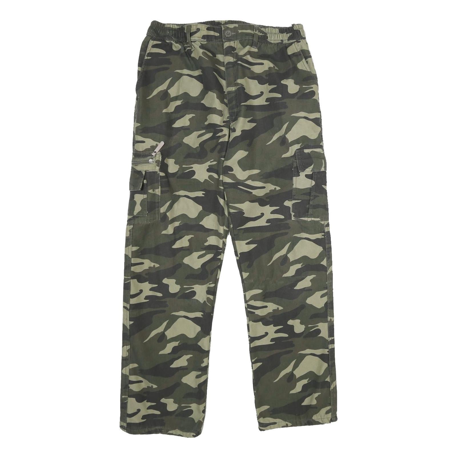 Mens Lined Polyester Blend Regular Fit Camouflage Cargo Trousers W30 L30 Outdoor Refurbished - N/A refurbished available on Cerqular