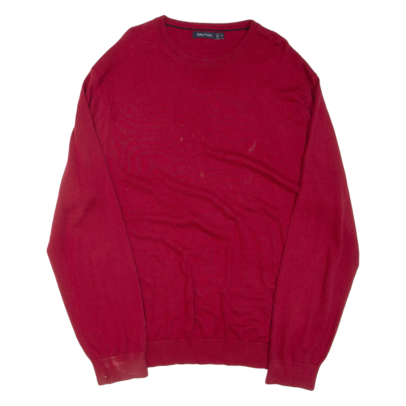 NAUTICA Mens Jumper Red Tight Knit XL Refurbished - N/A refurbished available on Cerqular