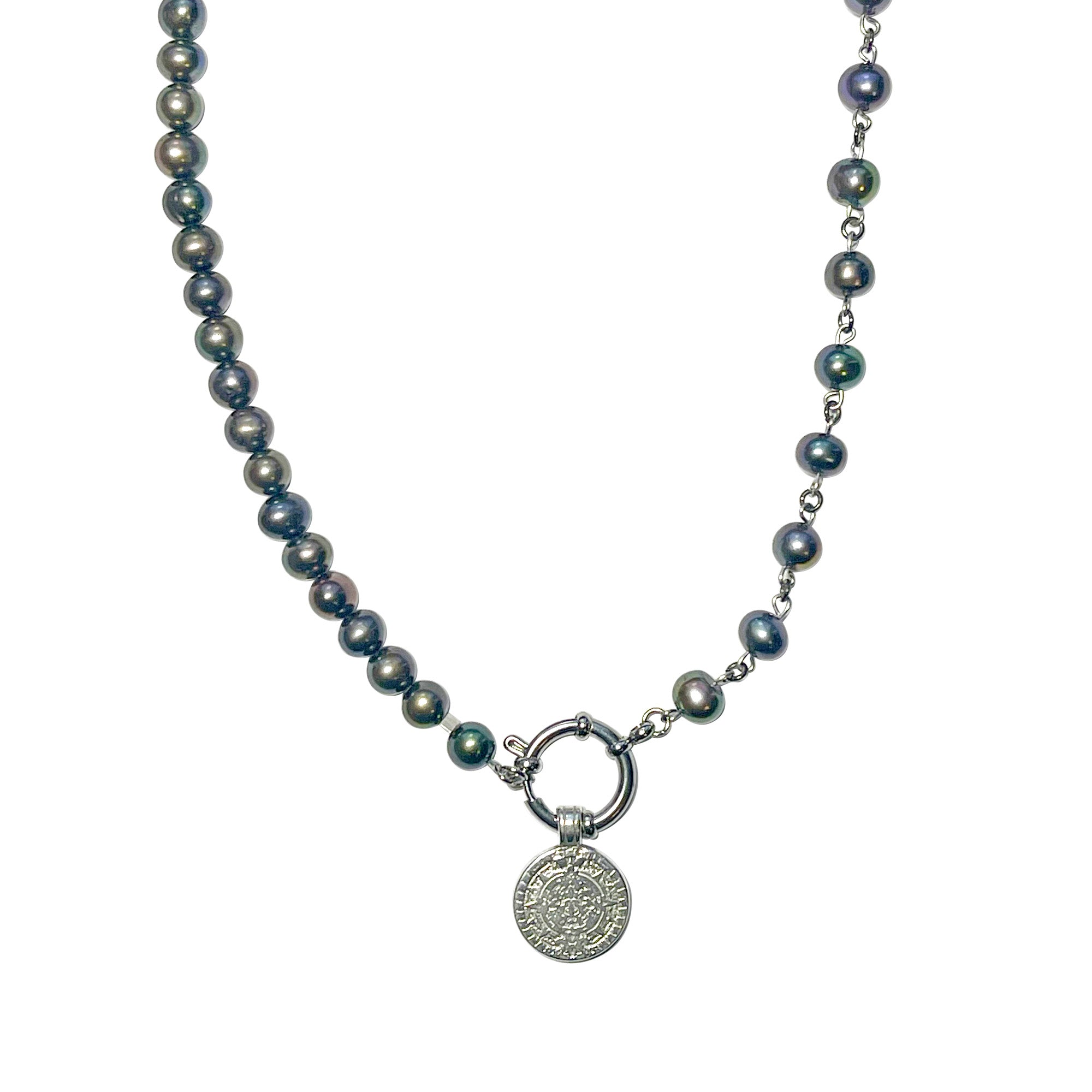 Pearl Coin Clasp Necklace Refurbished - N/A (Note: There is no well-known brand with this name refurbished available on Cerqular