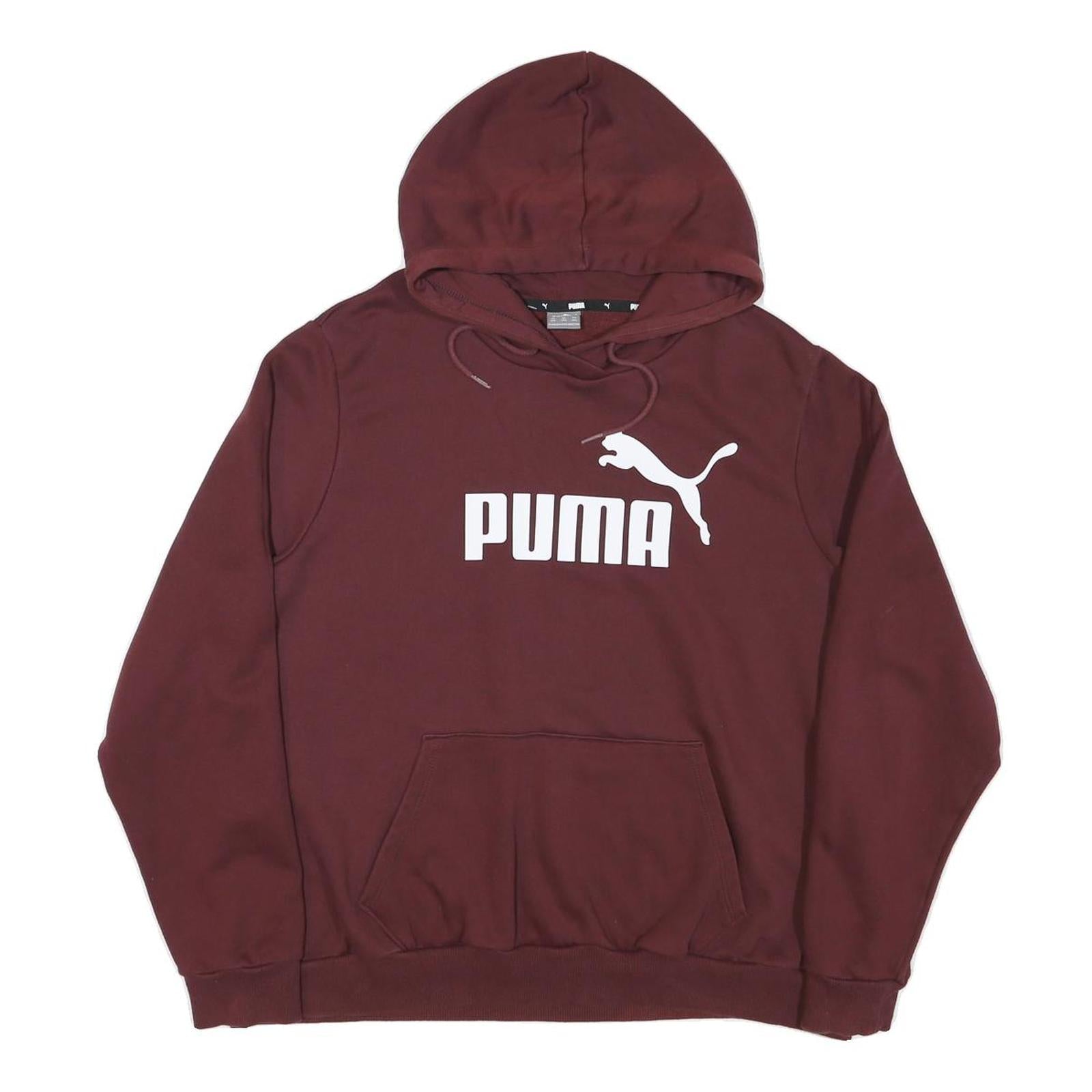 PUMA Womens Maroon Hoodie 3XL Cotton Blend Pullover Casual Sweatshirt Refurbished - N/A refurbished available on Cerqular