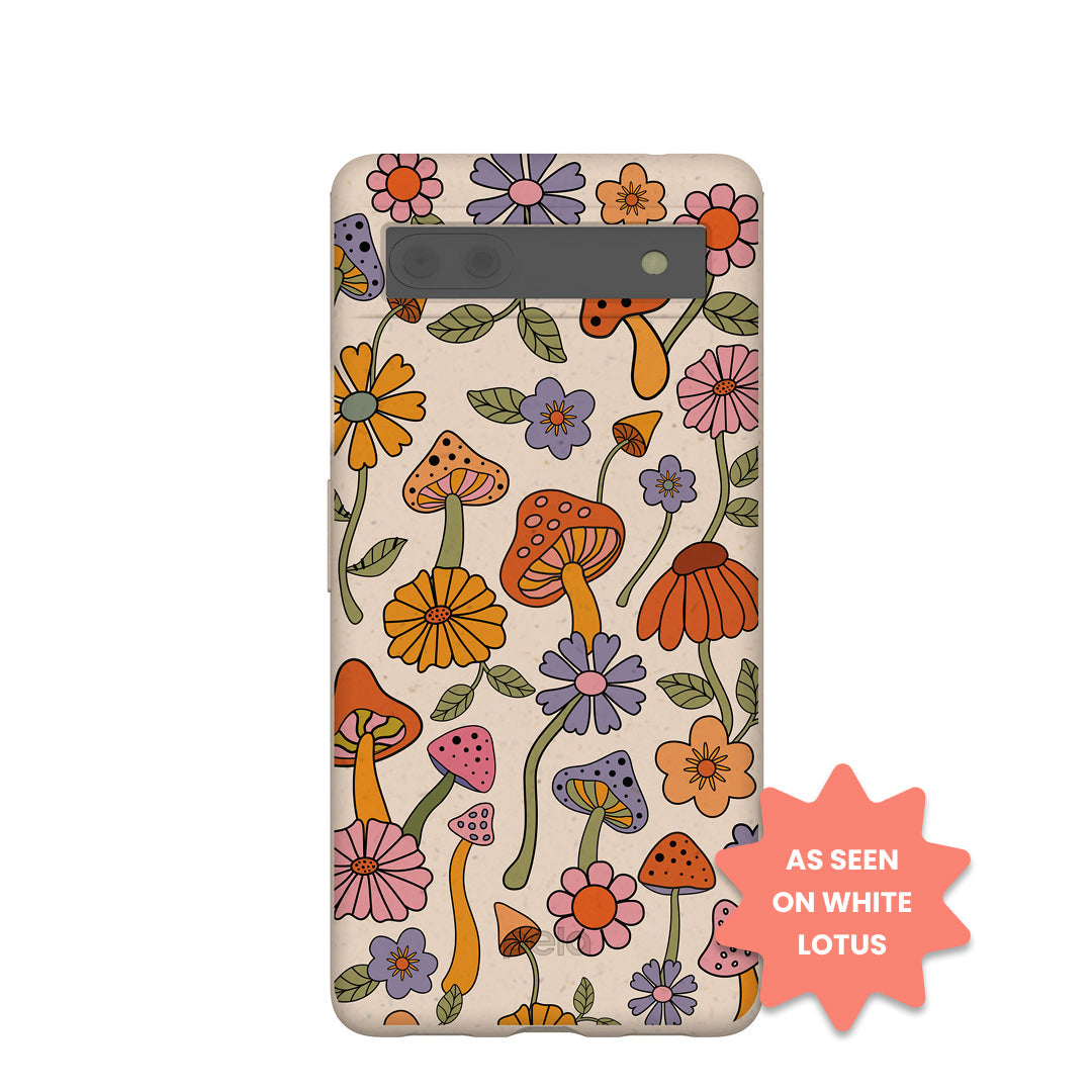 Seashell Shrooms and Blooms Google Pixel 6a Case Refurbished - Pela Case refurbished available on Cerqular